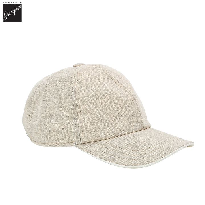 Ecru Linen Cap - FRADI - Boutique Jacques International