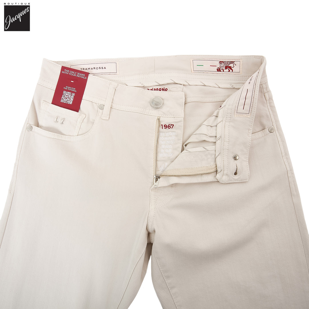 Off-White Soft Dye Michelangelo Super-Stretch Five Pocket Pants - TRAMAROSSA - Boutique Jacques International