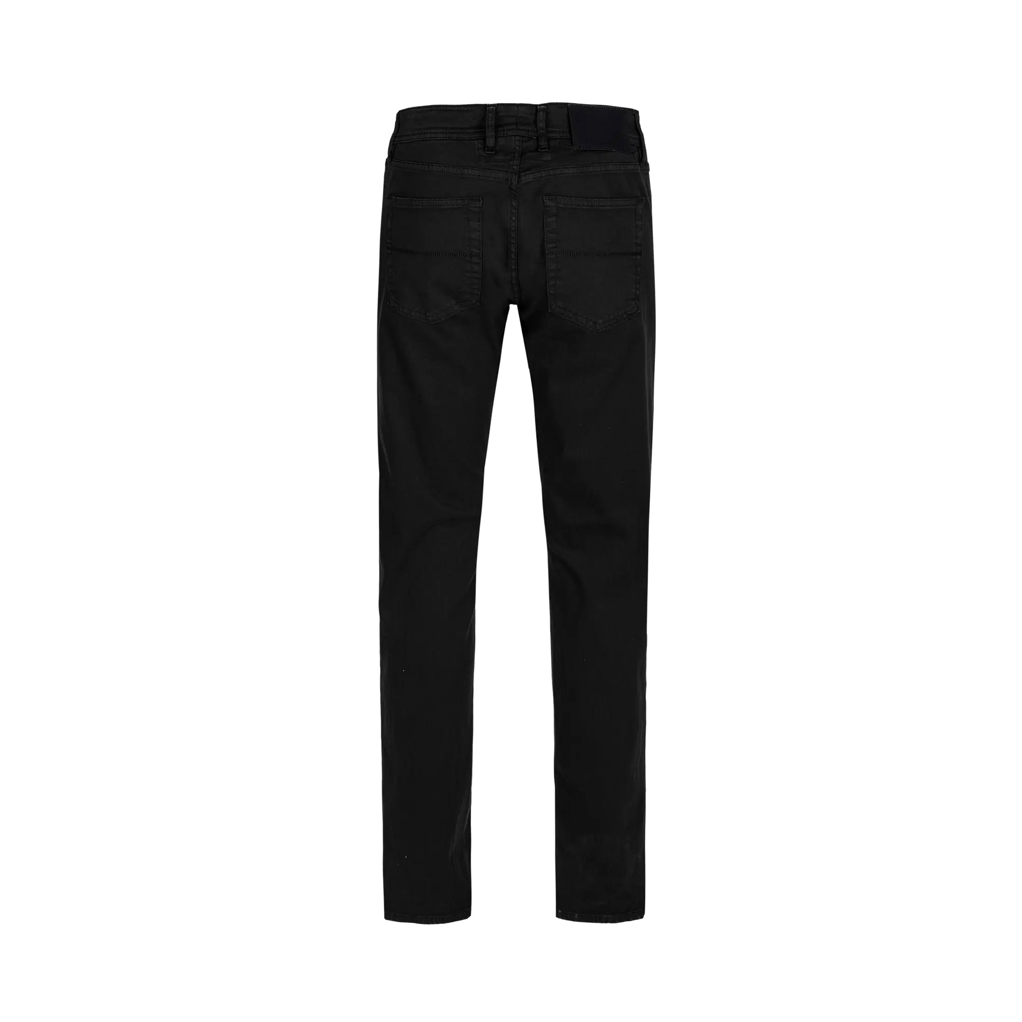 Black Soft Dye Michelangelo Super-Stretch Five Pocket Pants - TRAMAROSSA
