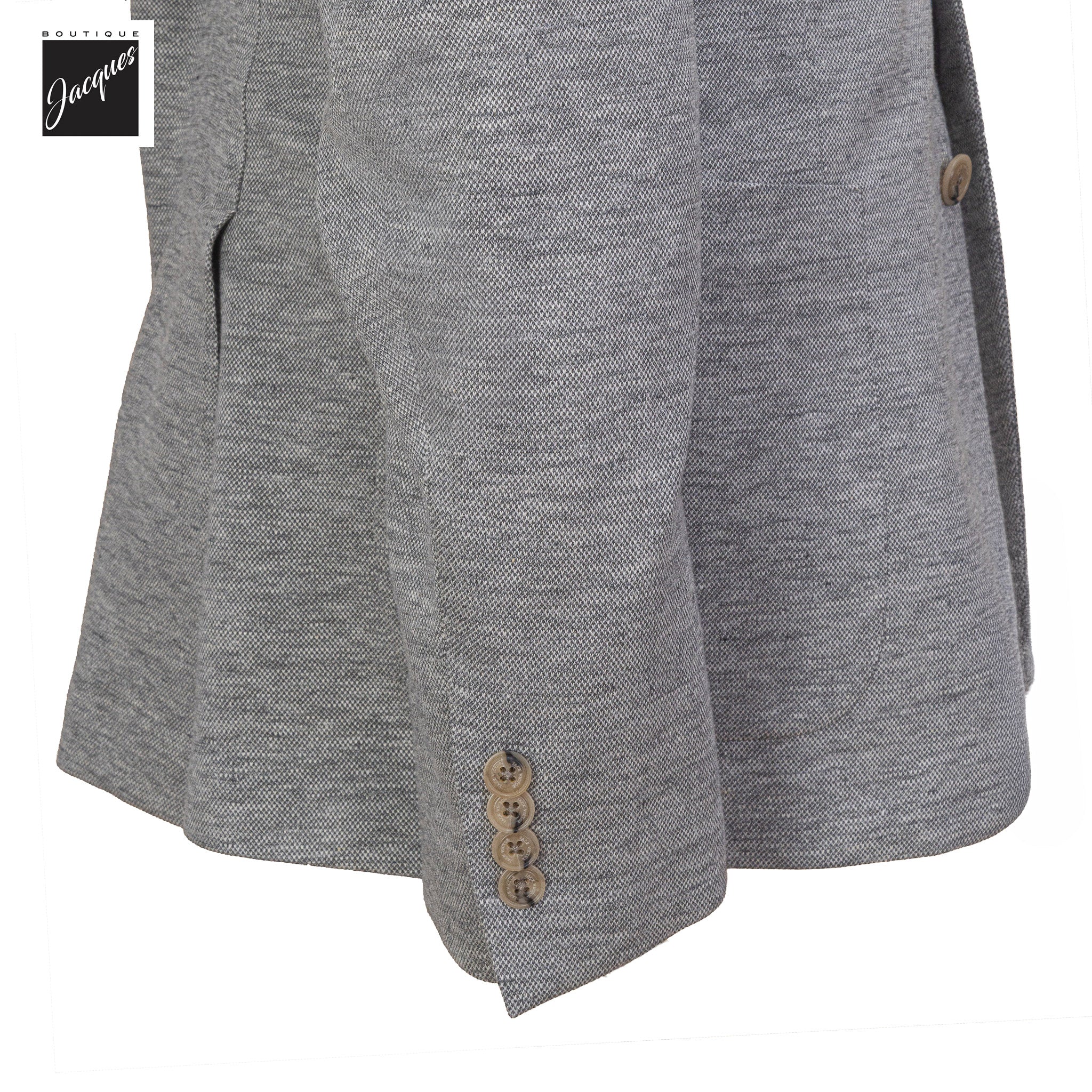 Gray Mélange Linen/Wool/Silk Hartford Contemporary Fit Sport Jacket - Jack Victor