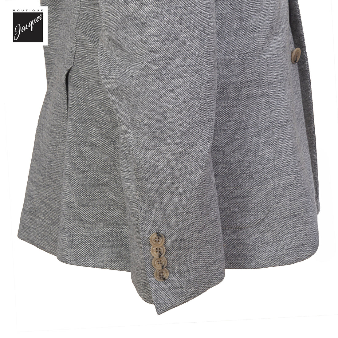Gray Mélange Linen/Wool/Silk Hartford Contemporary Fit Sport Jacket - Jack Victor
