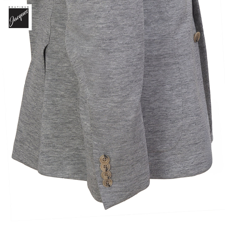 Gray Mélange Linen/Wool/Silk Hartford Contemporary Fit Sport Jacket - Jack Victor