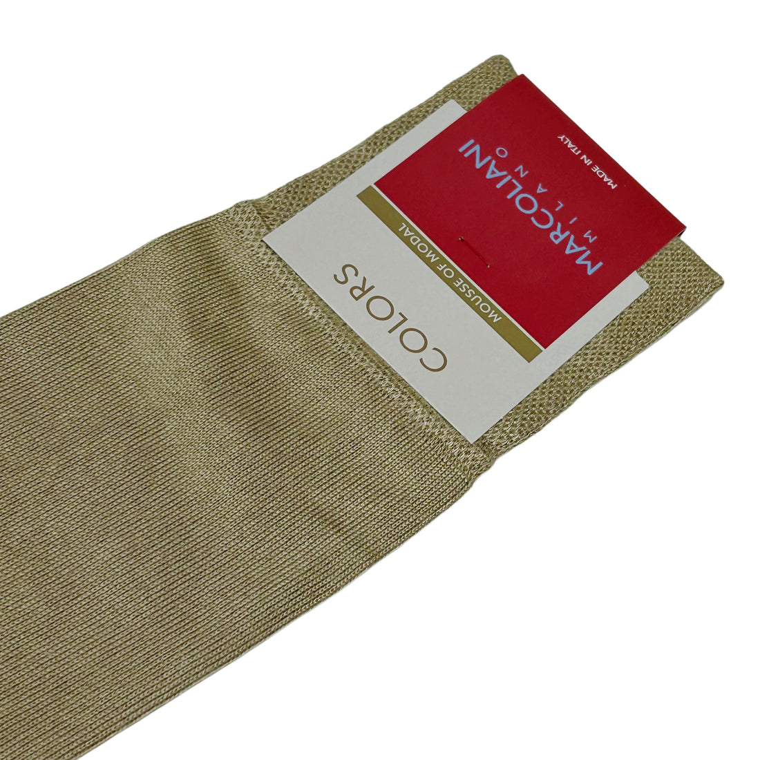 Golden Khaki Mousse of Modal Mid-Calf Socks - Marcoliani