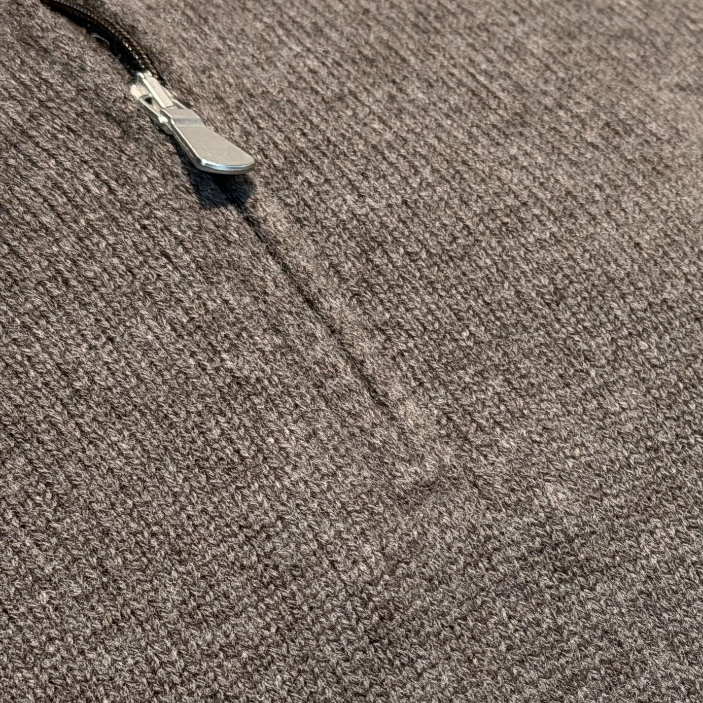 Brown Wool/Cashmere/Viscose Half Zip Sweater - GRAN SASSO - Boutique Jacques International