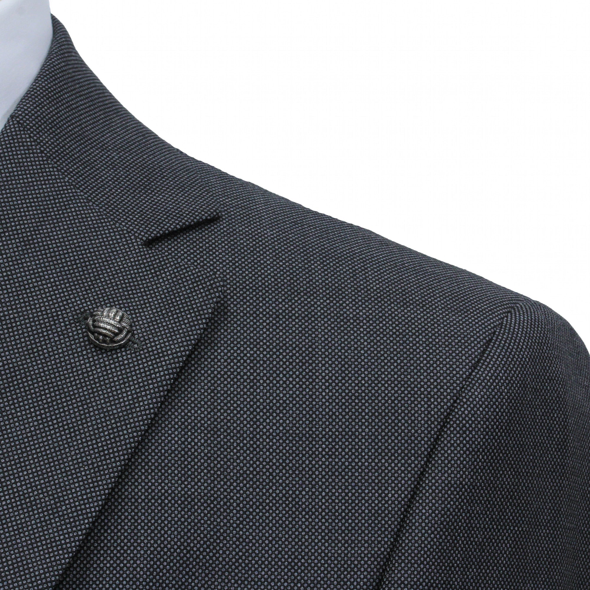 Mid Gray Semi-Solid Nailhead Esprit Modern Fit Wool Suit - Jack Victor