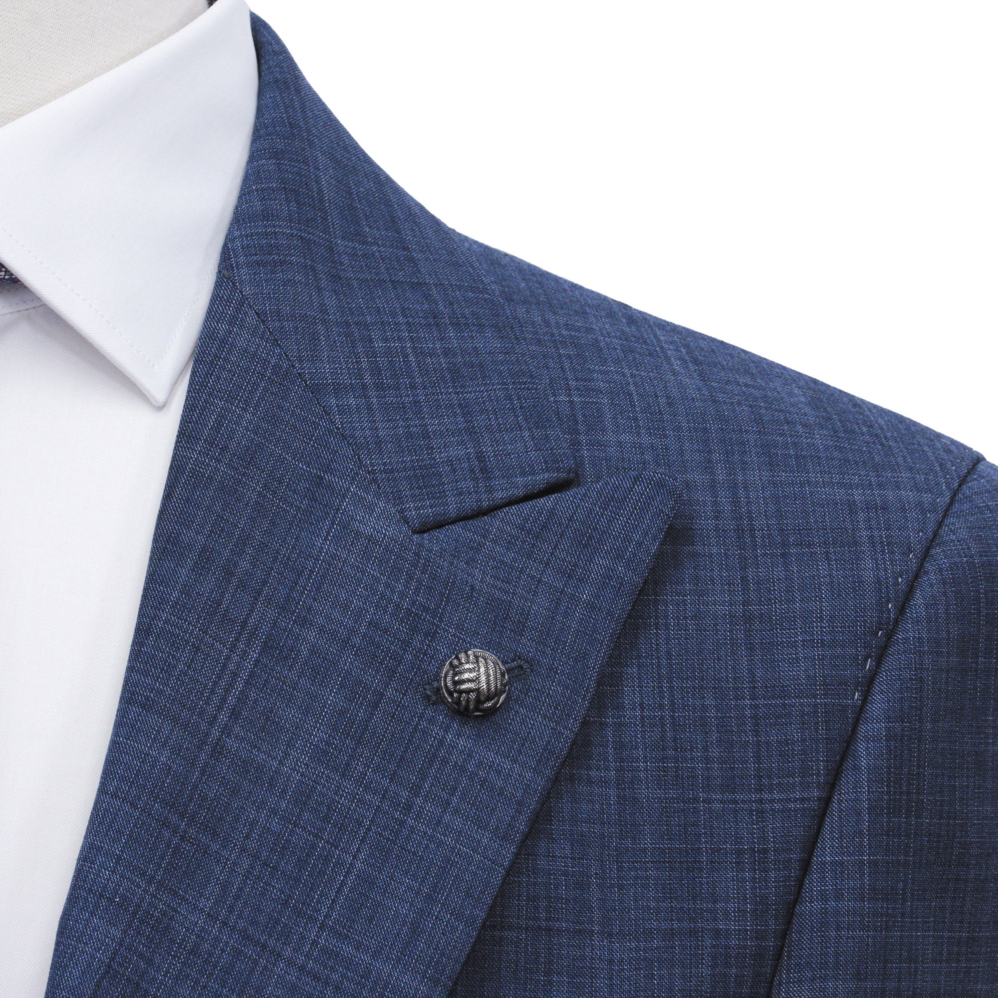 Blue Check Super 150's Wool-Silk Morgan Contemporary Fit Suit - Jack Victor 1913