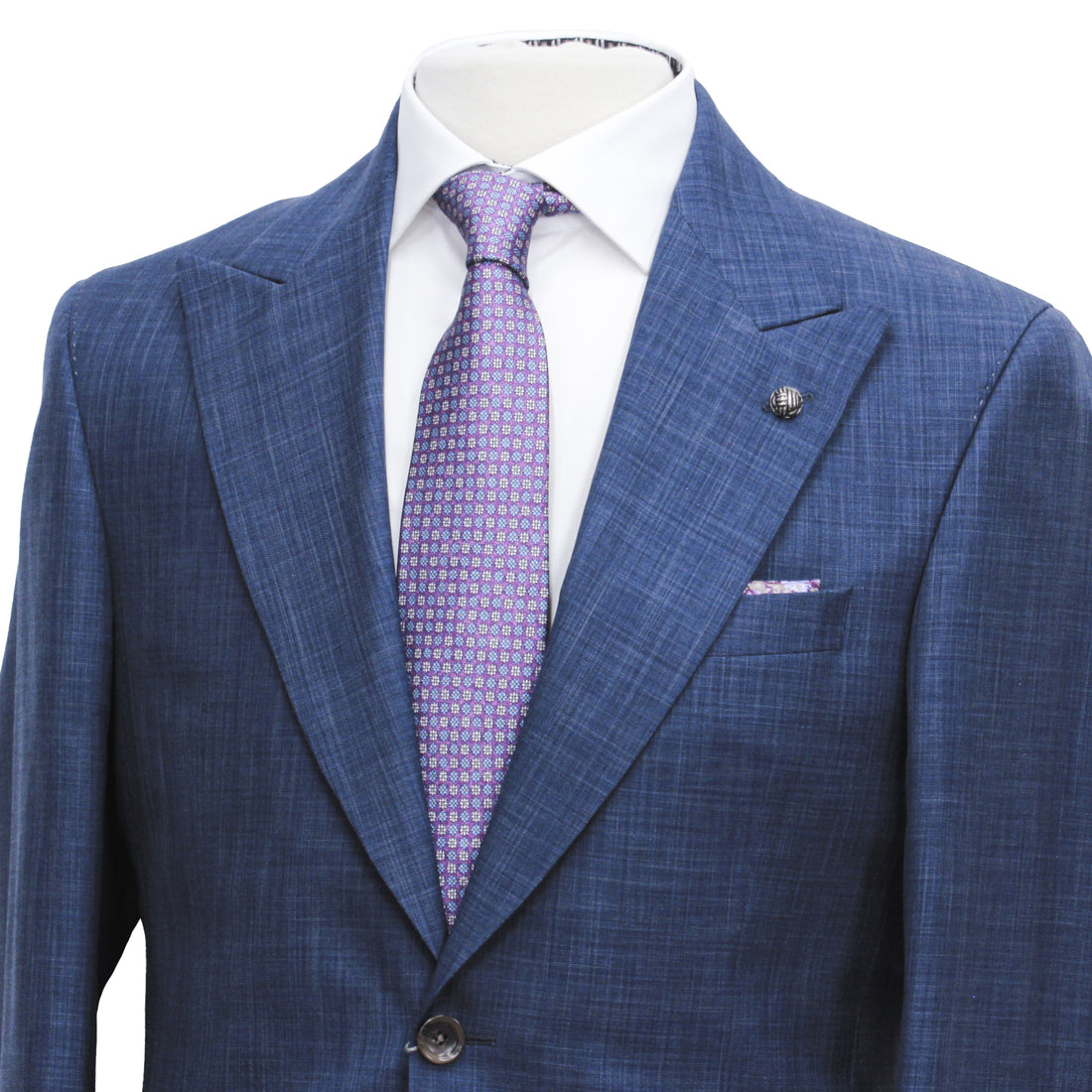 Blue Check Super 150's Wool-Silk Morgan Contemporary Fit Suit - Jack Victor 1913