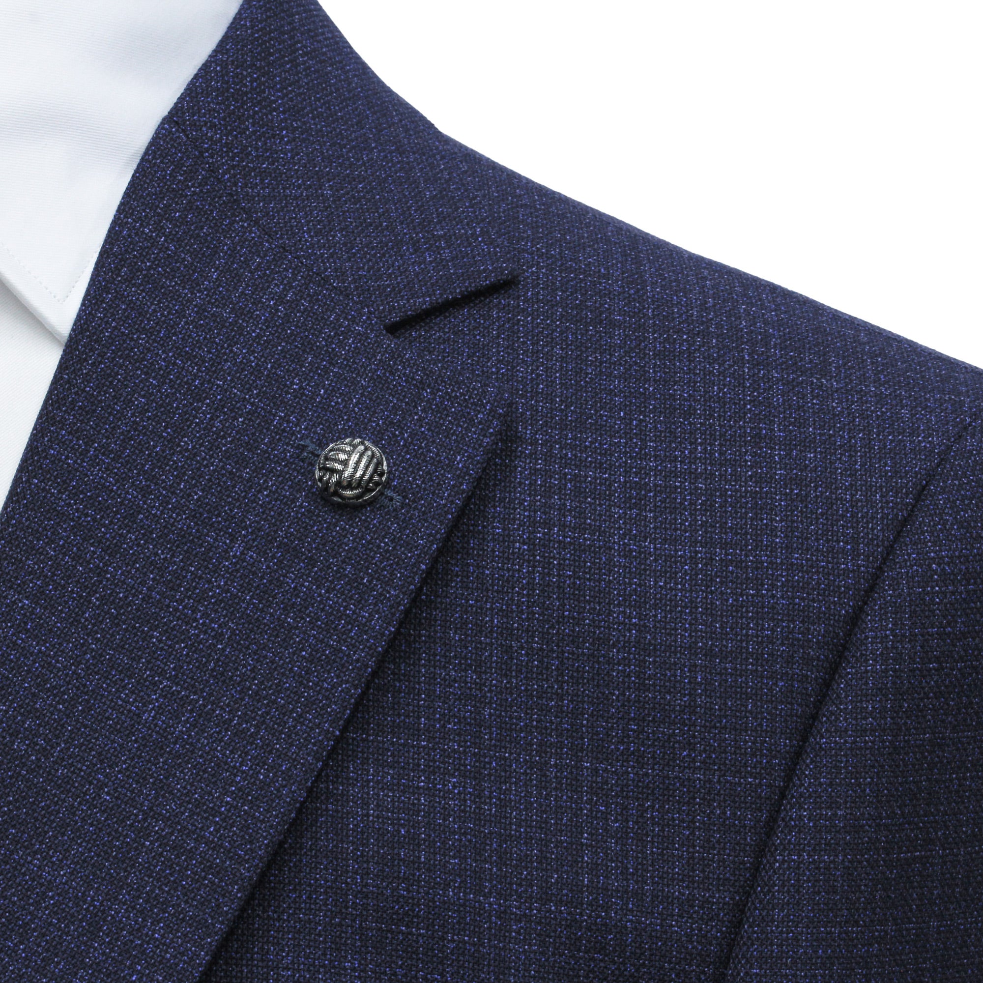 Mid Blue Mélange Esprit Modern Fit Wool Suit - Jack Victor
