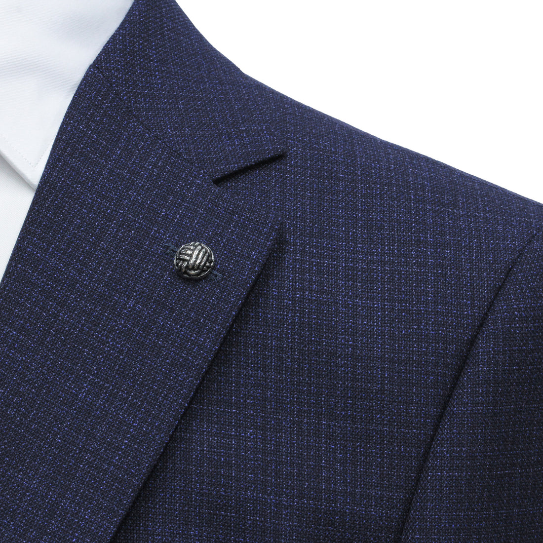 Mid Blue Mélange Esprit Modern Fit Wool Suit - Jack Victor