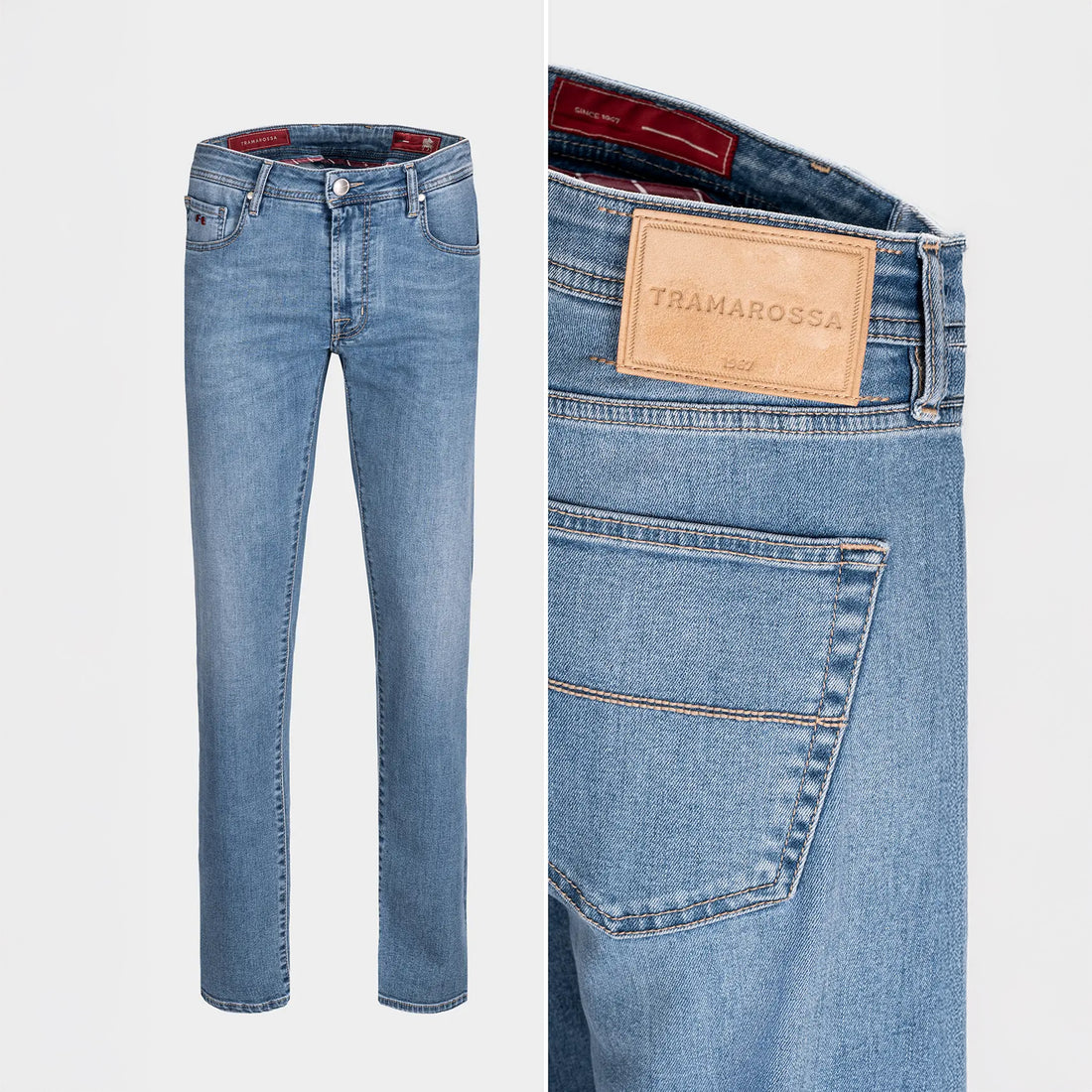 Azure Used R-Elax Leonardo Slim Fit Super-Stretch Denim - TRAMAROSSA - Boutique Jacques International
