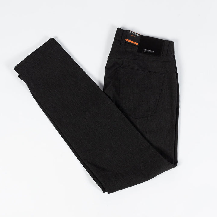 Gray Structure Ceramica Pipe Five Pocket Pants - ALBERTO