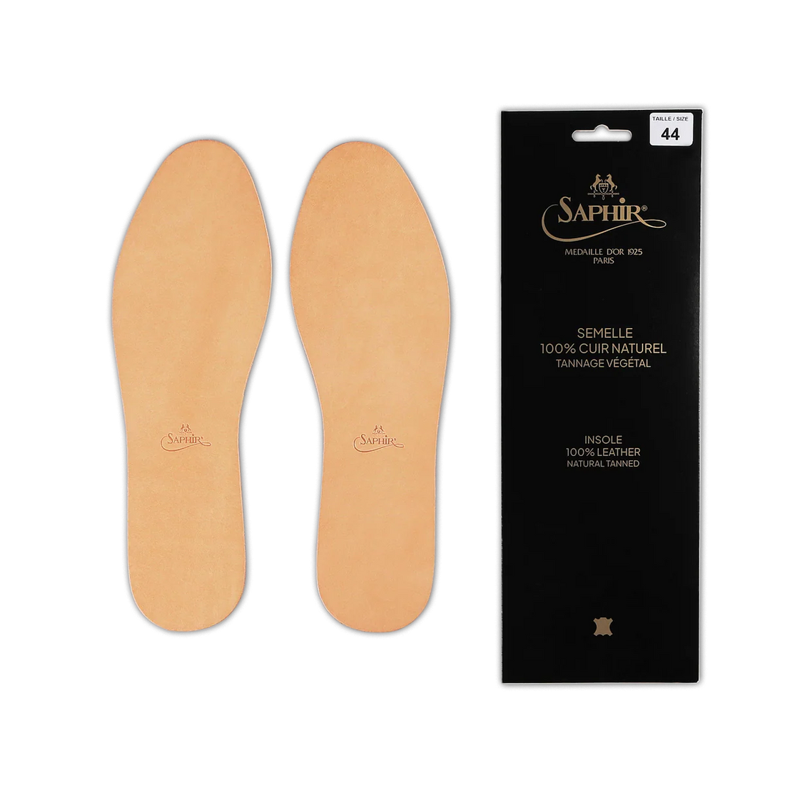 Medaille d'Or 1925 Natural Tanned Leather Insoles - Saphir - Boutique Jacques International