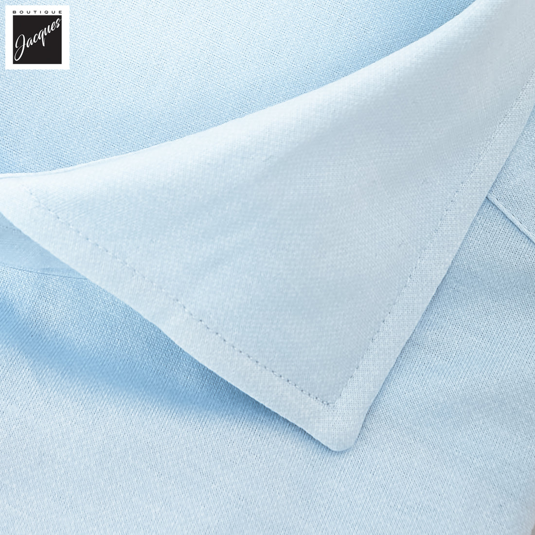 Soft Blue Knit Cotton Modern Fit Casual Shirt - SONRISA - Boutique Jacques International