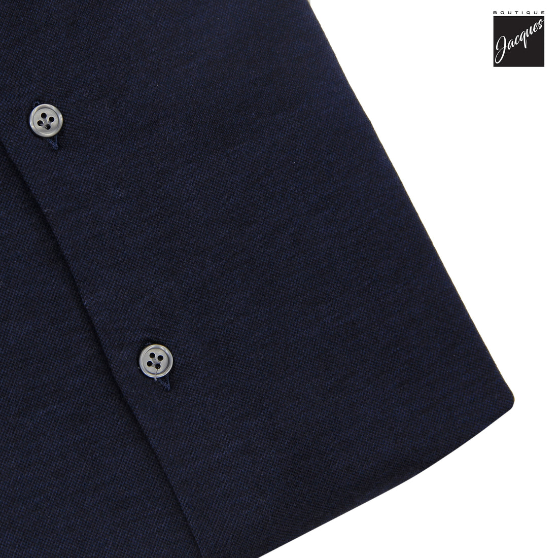 Navy Blue Solid Lux Cotton-Lyocell Jersey Stretch Casual Shirt - SONRISA