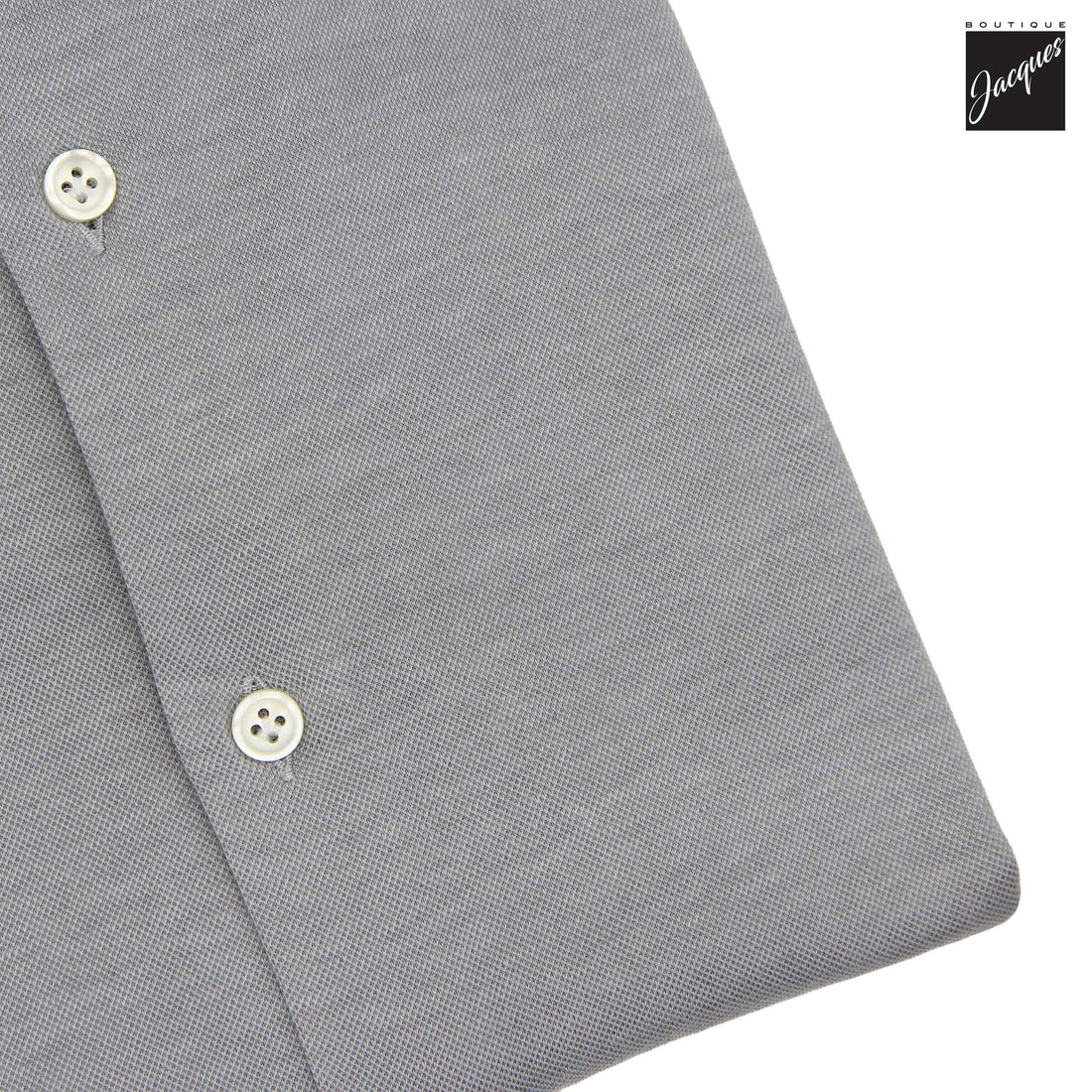 Light Gray Solid Lux Cotton-Lyocell Jersey Stretch Casual Shirt - SONRISA