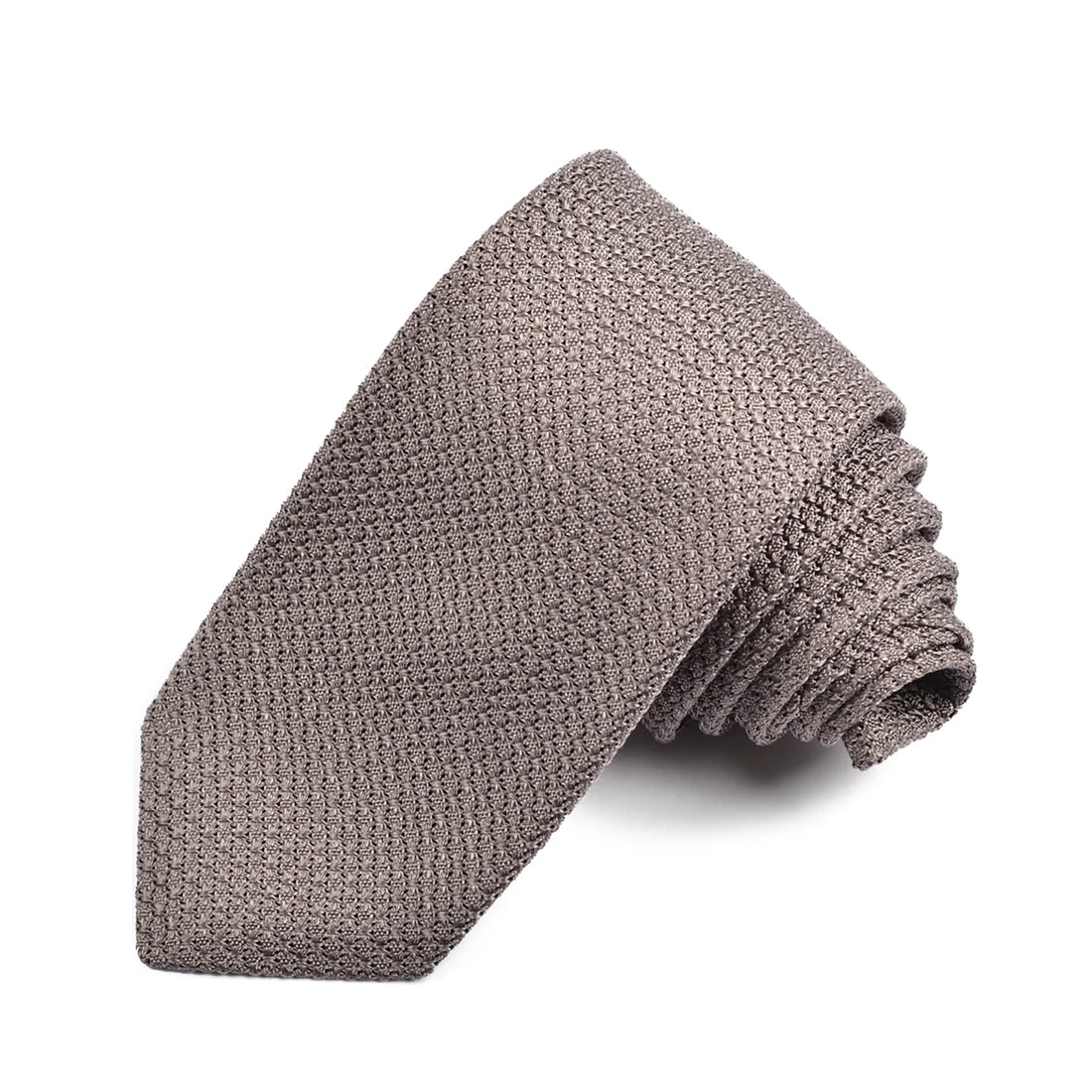 Taupe/Gray Silk Grenadine Tie - DION