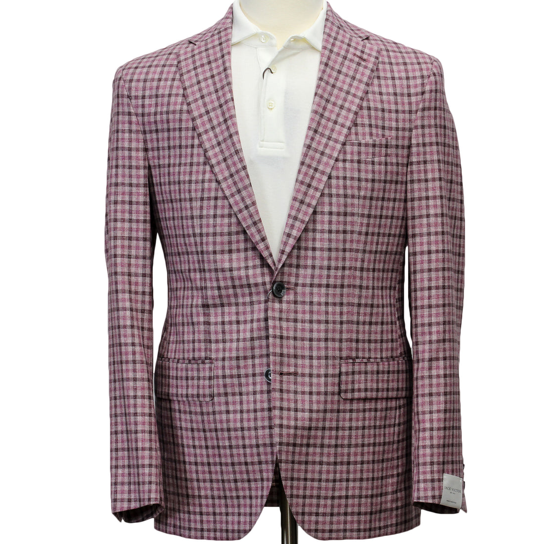 Pink Plaid Dallas Contemporary Fit Sport Jacket - Jack Victor - Boutique Jacques International