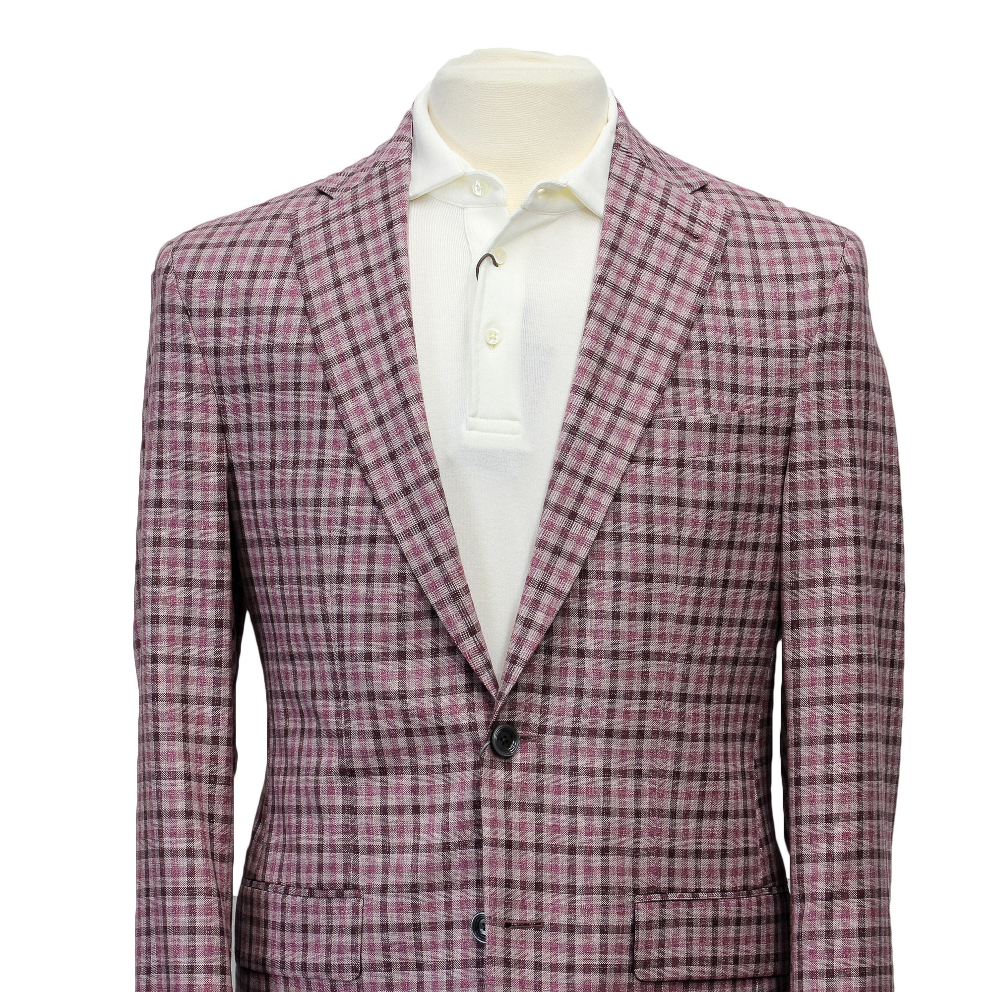 Pink Plaid Dallas Contemporary Fit Sport Jacket - Jack Victor - Boutique Jacques International