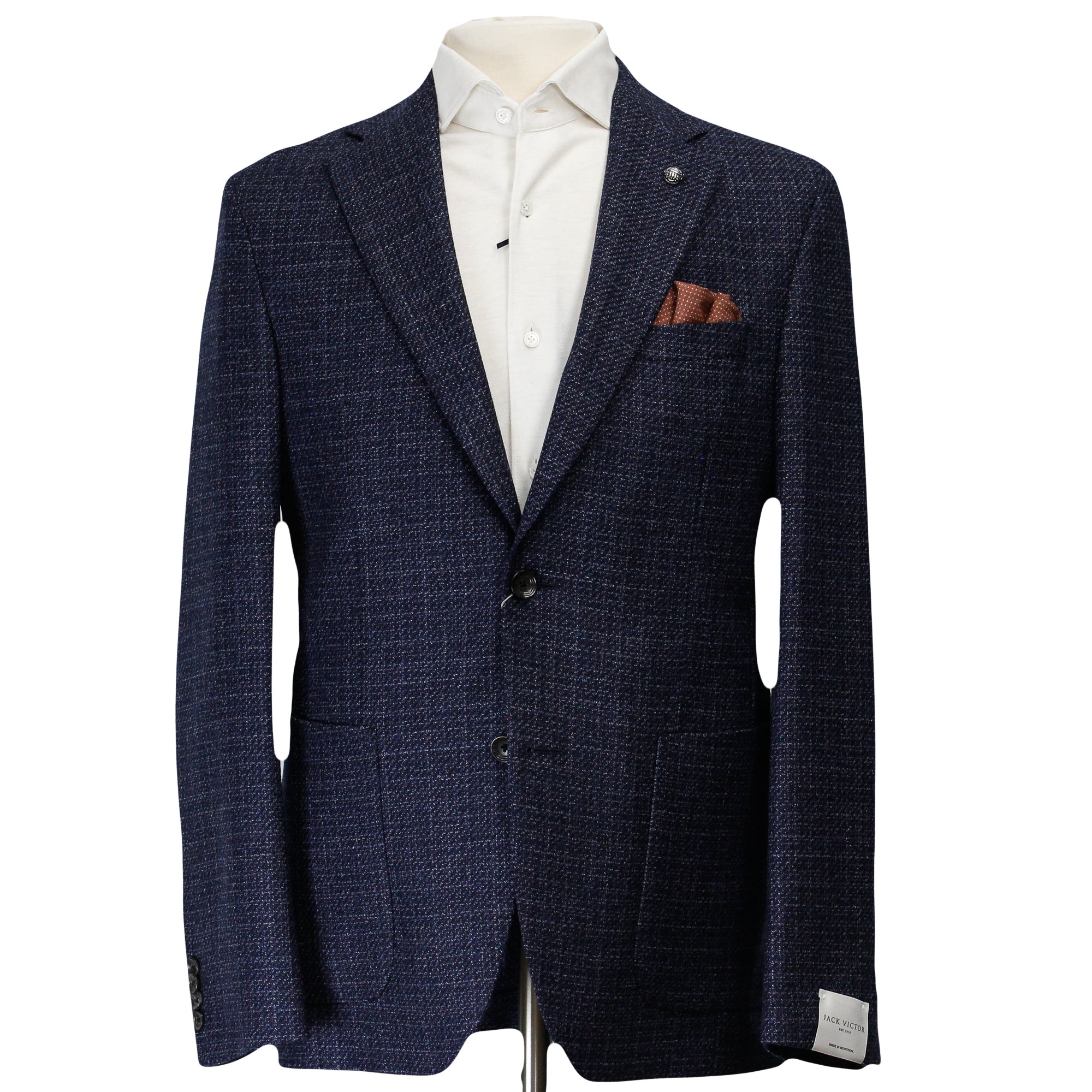 Blue Mélange Morton Contemporary Fit Wool Sport Jacket - Jack Victor