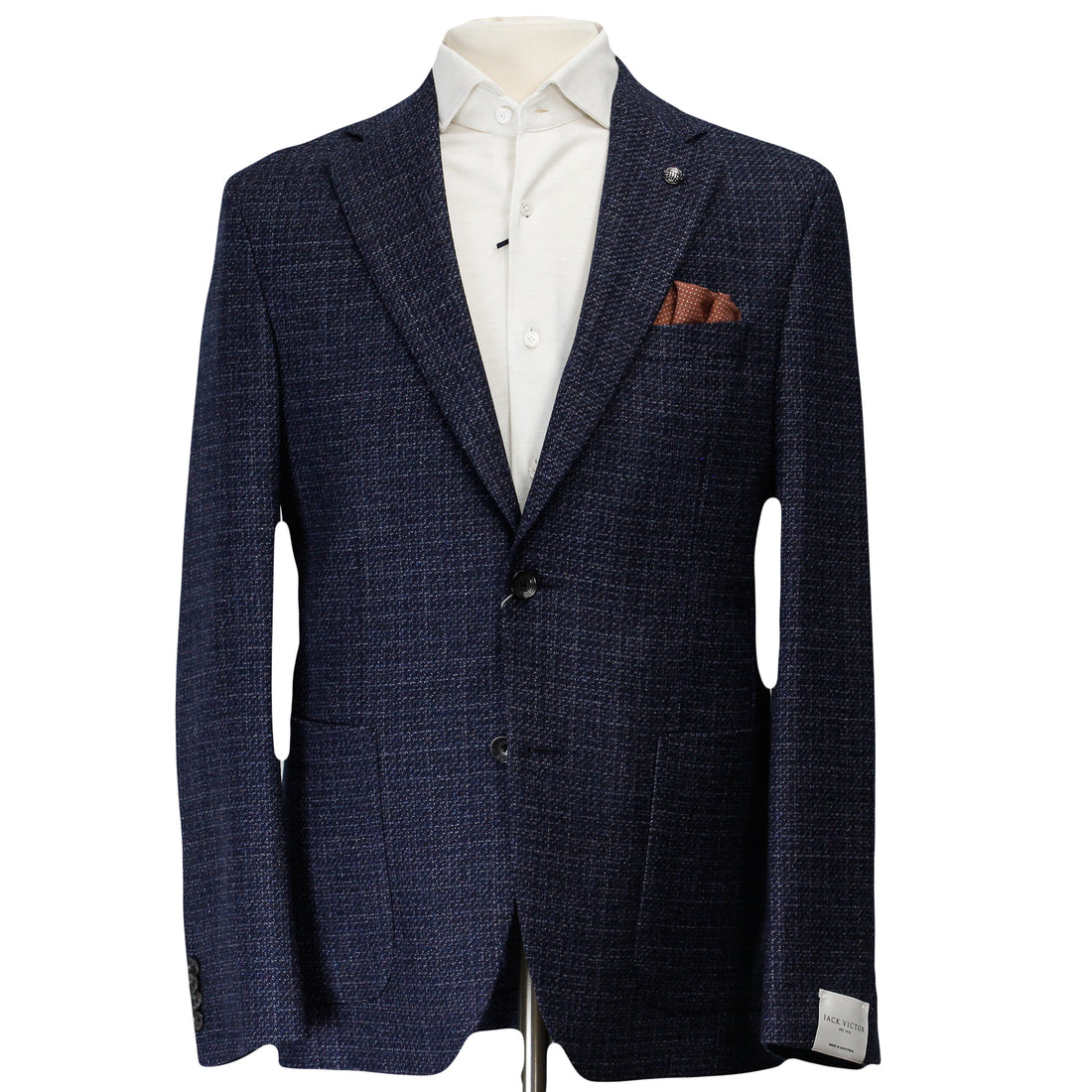 Blue Mélange Morton Contemporary Fit Wool Sport Jacket - Jack Victor