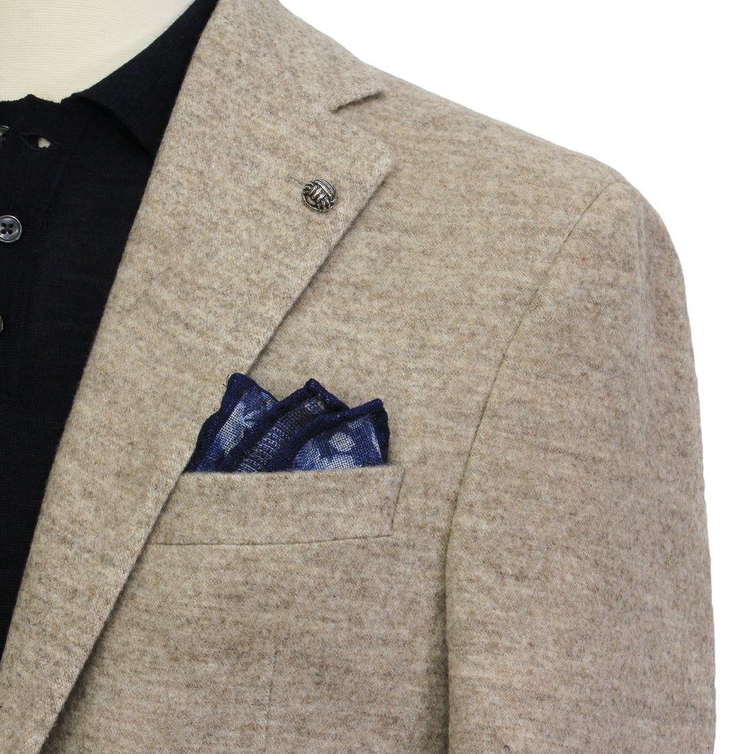 Oatmeal Mélange Morton Contemporary Wool/Cotton/Cashmere Sport Jacket - Jack Victor
