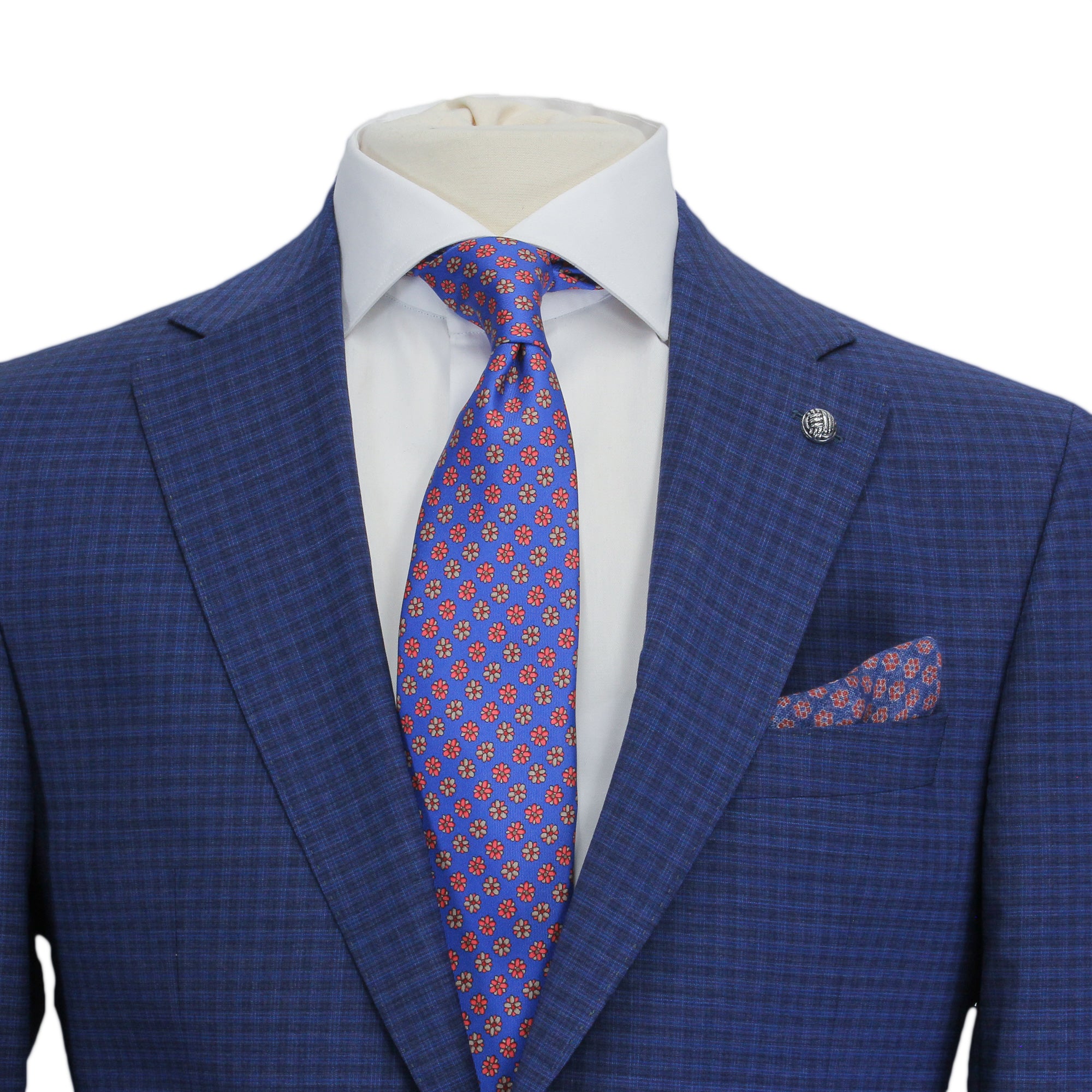 Blue Neat Check Esprit Modern Fit Suit - Jack Victor - Boutique Jacques International