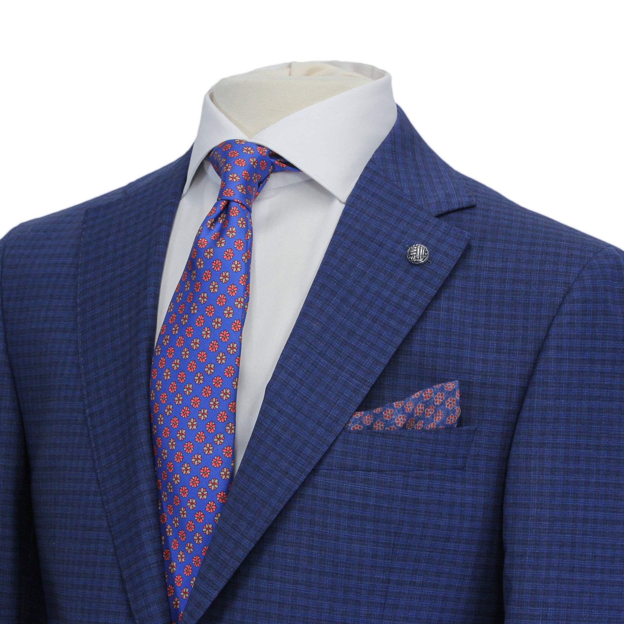 Blue Neat Check Esprit Modern Fit Suit - Jack Victor - Boutique Jacques International