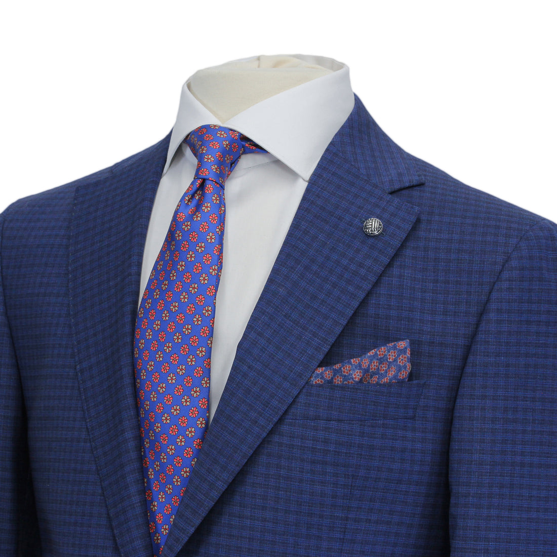 Blue Neat Check Esprit Modern Fit Suit - Jack Victor - Boutique Jacques International