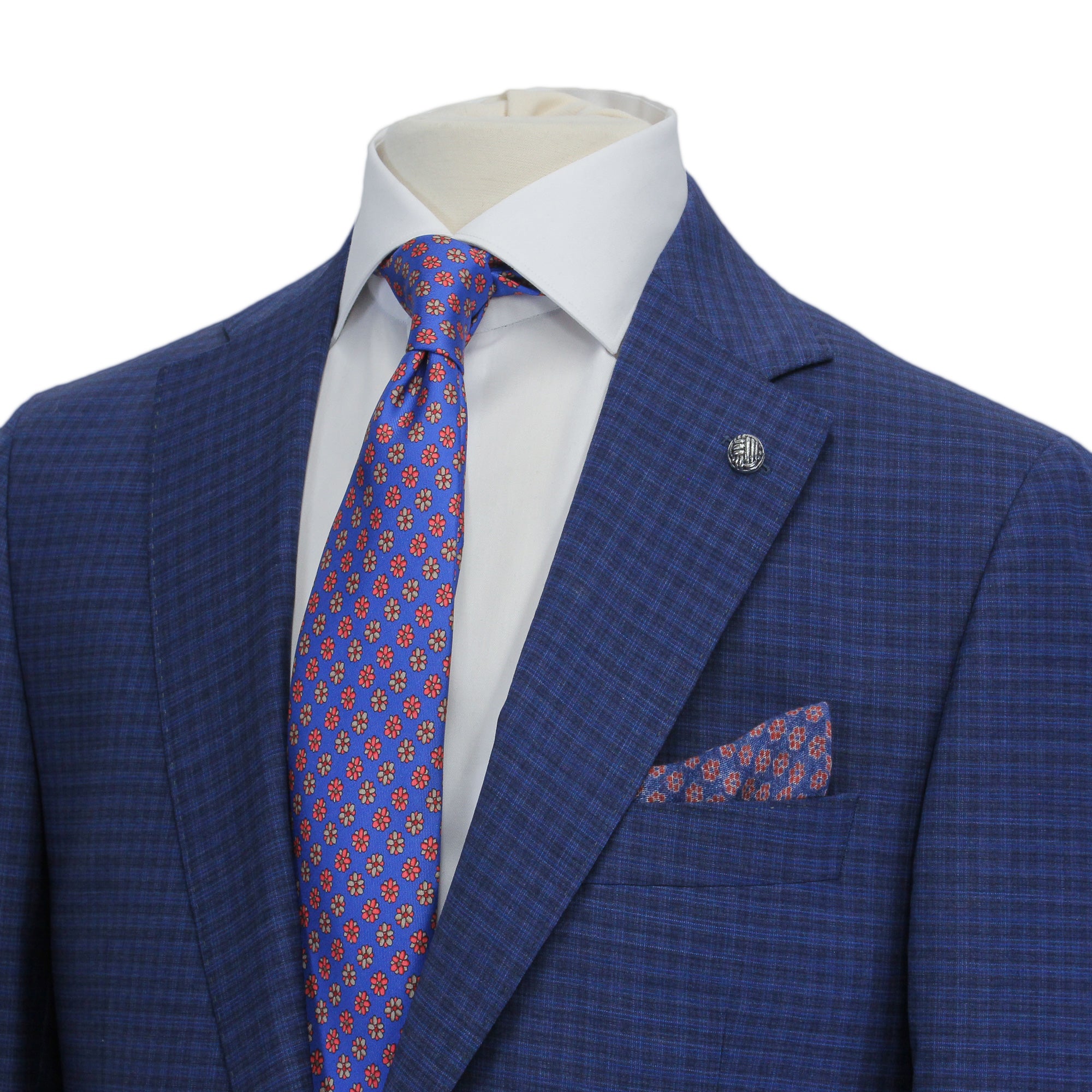 Blue Neat Check Esprit Modern Fit Suit - Jack Victor - Boutique Jacques International