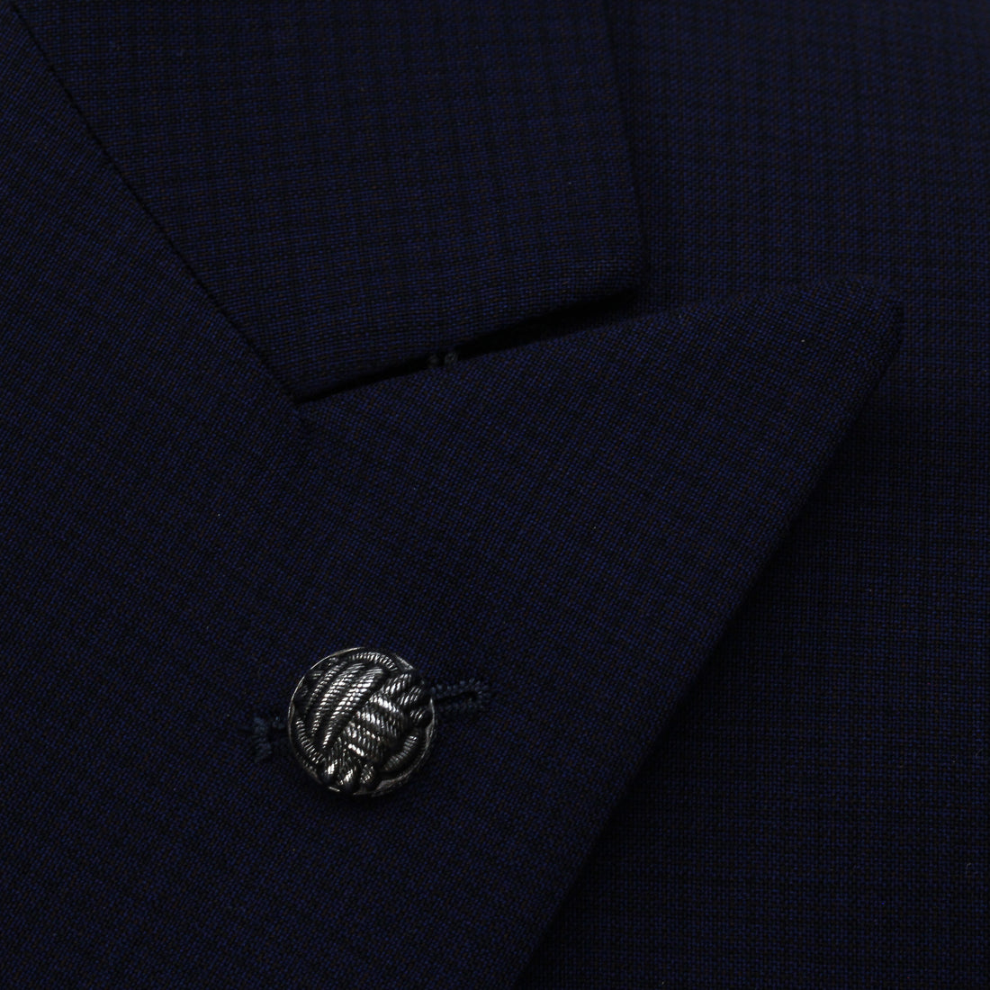 Blue Neat Check Peak Lapel Engel Modern Fit Wool Suit - Jack Victor