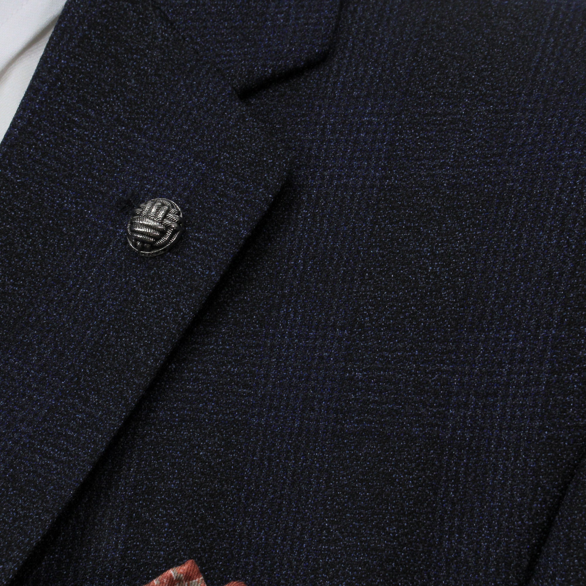 Navy Tonal Glen Check Drago Wool Fraser Slim Fit Suit