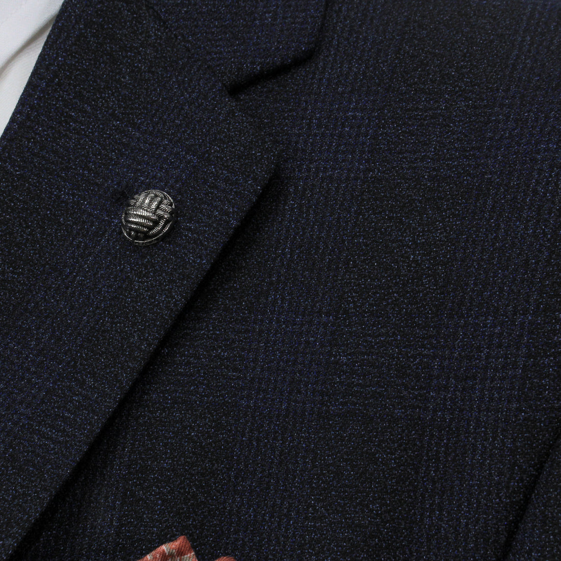 Navy Tonal Glen Check Drago Wool Fraser Slim Fit Suit