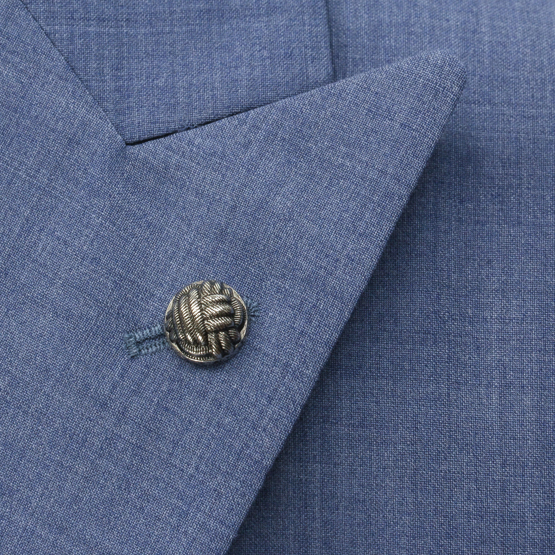 Light Blue Neat Peak Lapel Engel Modern Fit Wool Suit - Jack Victor