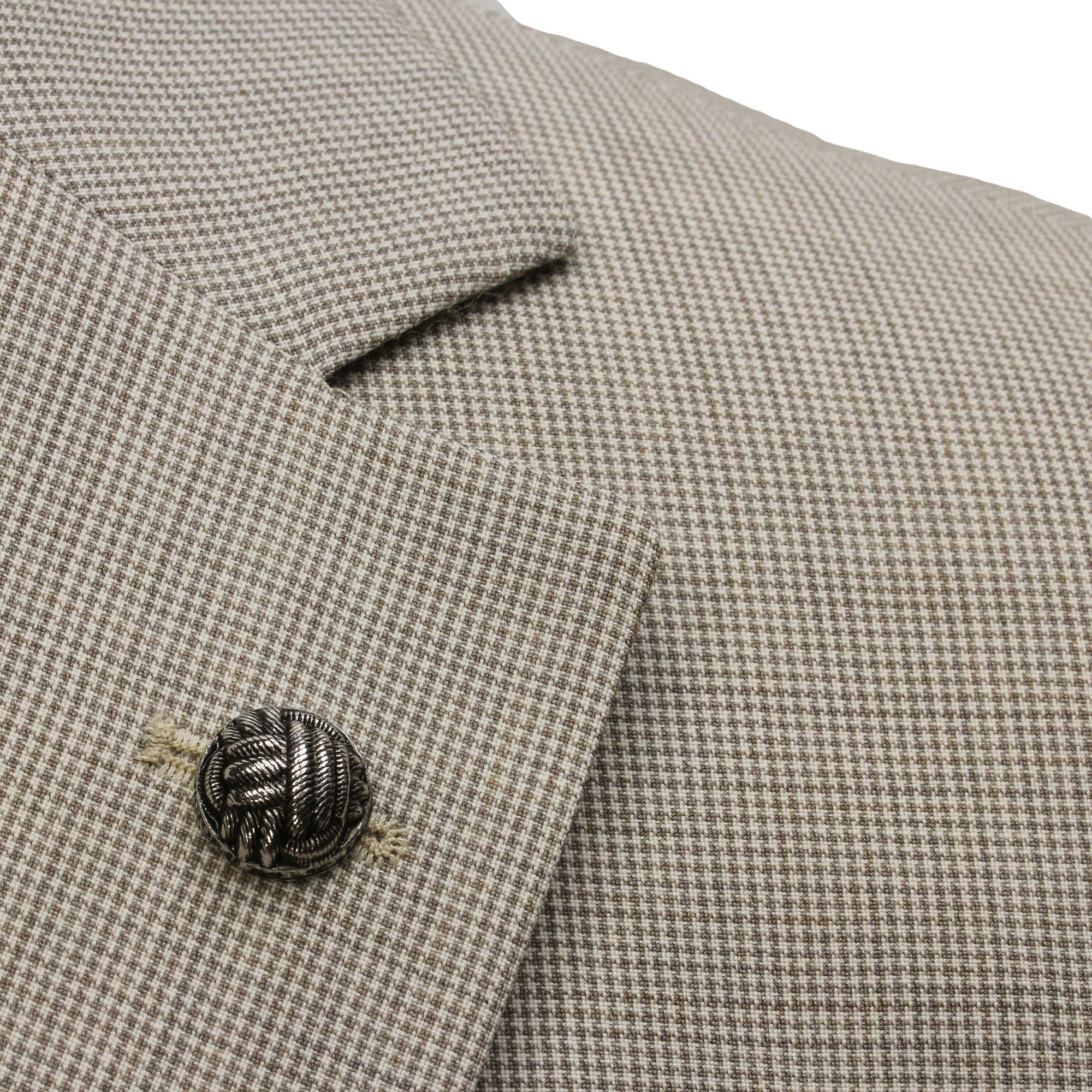 Oatmeal Micro-Houndstooth Super 100's Wool Esprit Modern Fit Suit - Jack Victor