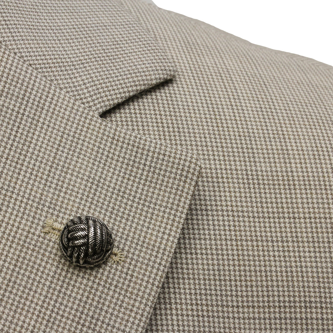 Oatmeal Micro-Houndstooth Super 100's Wool Esprit Modern Fit Suit - Jack Victor