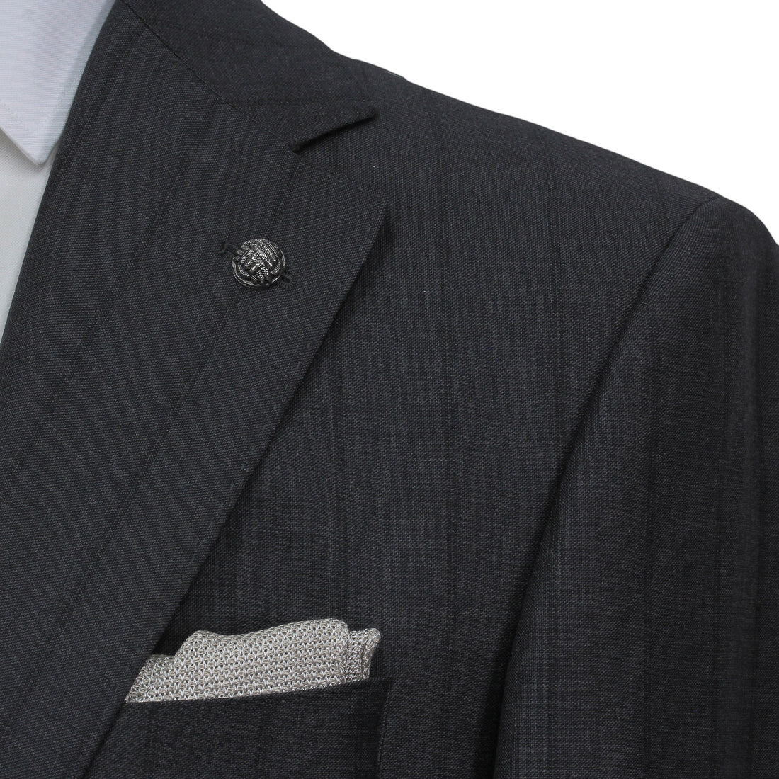 Charcoal Striped Super 170's Wool-Cashmere Modern Fit Suit - Jack Victor 1913