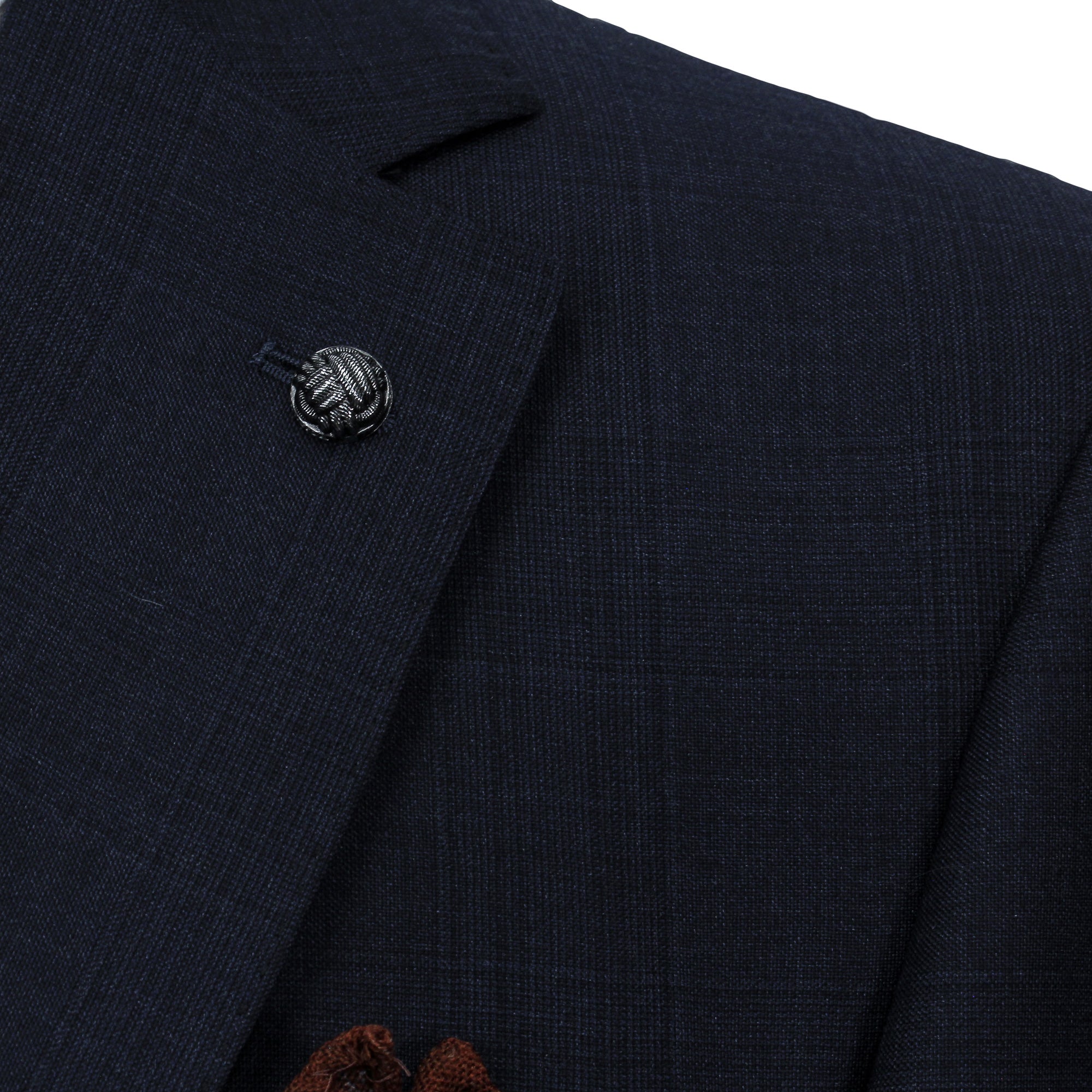 Dark Blue Check Super 170's Wool-Cashmere Modern Fit Suit - Jack Victor 1913