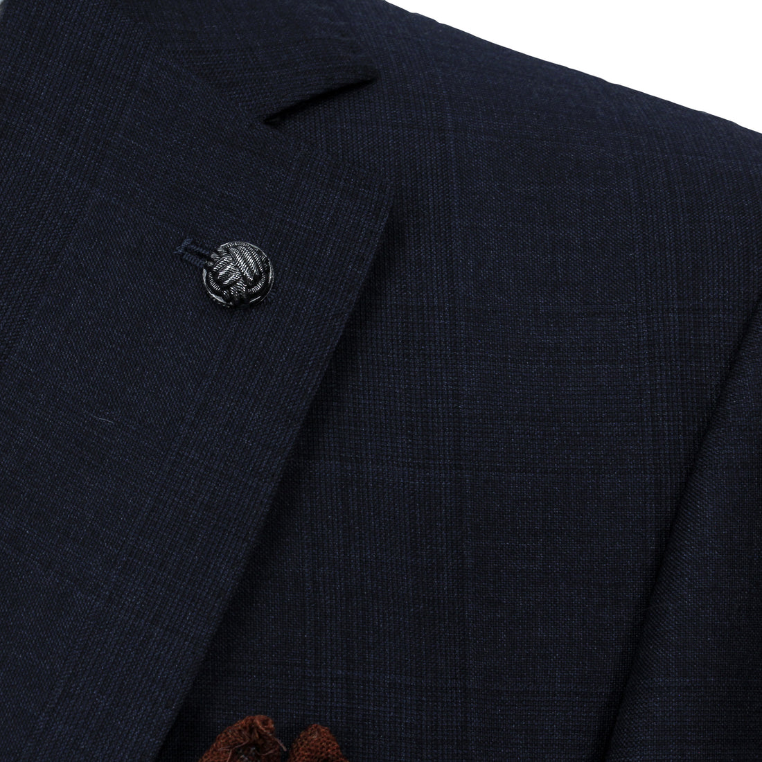 Dark Blue Check Super 170's Wool-Cashmere Modern Fit Suit - Jack Victor 1913
