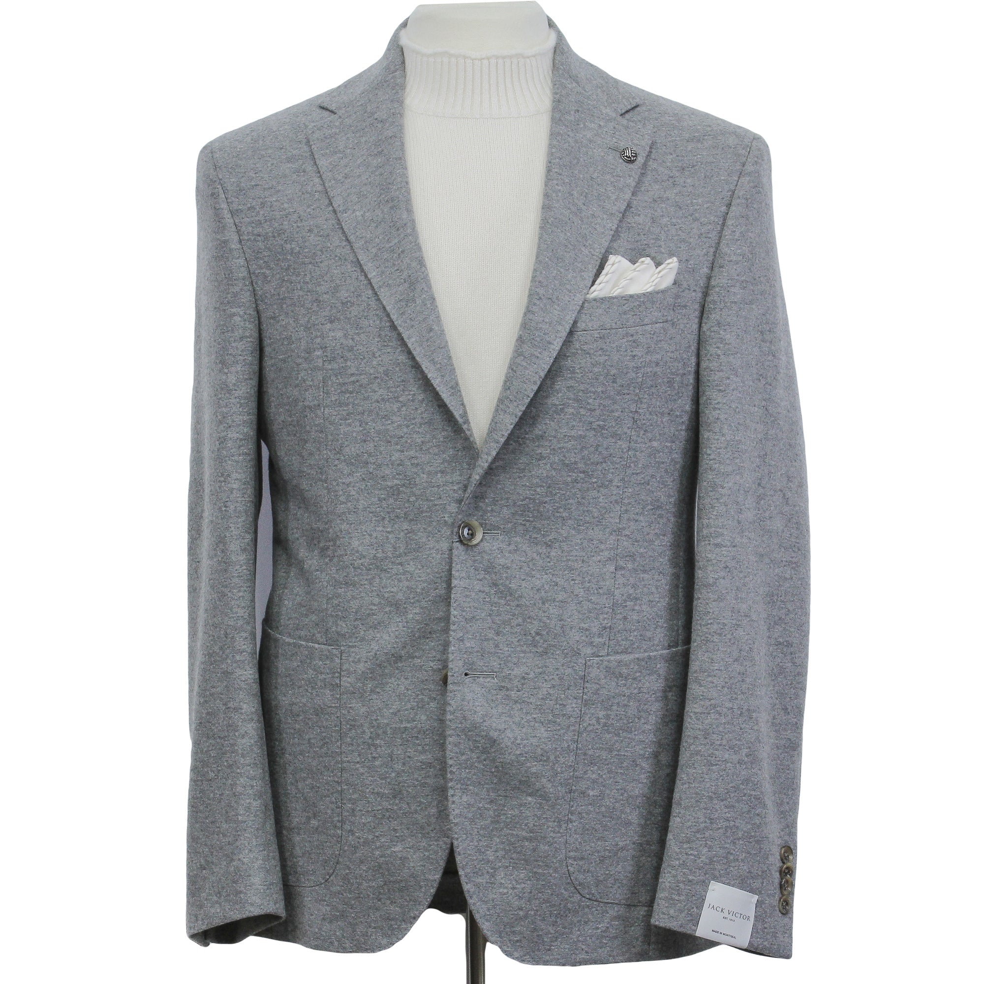 Gray Knitted Cashmere-Award Darwin Contemporary Knit Sport Jacket - Jack Victor