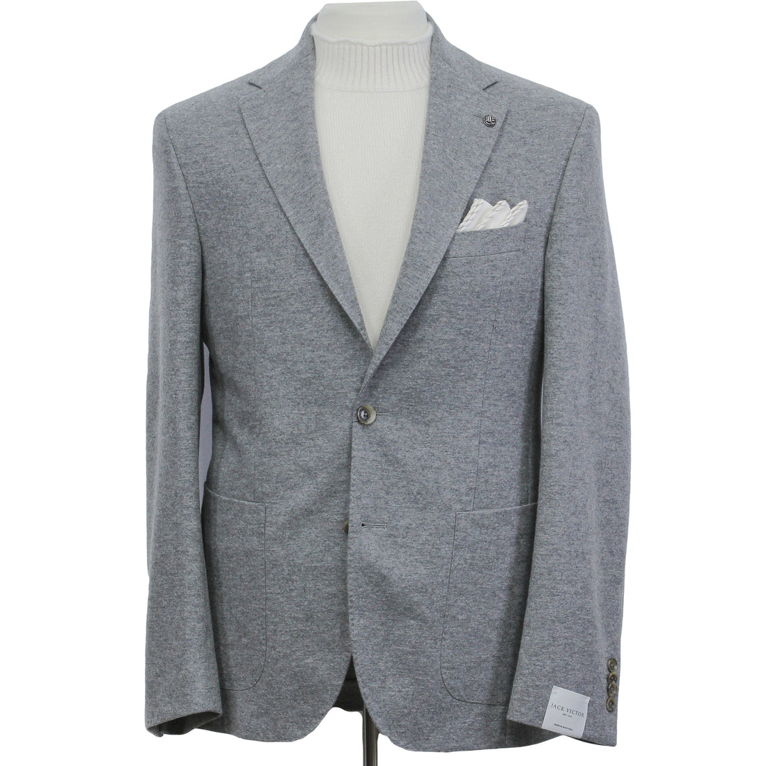 Gray Knitted Cashmere-Award Darwin Contemporary Knit Sport Jacket - Jack Victor