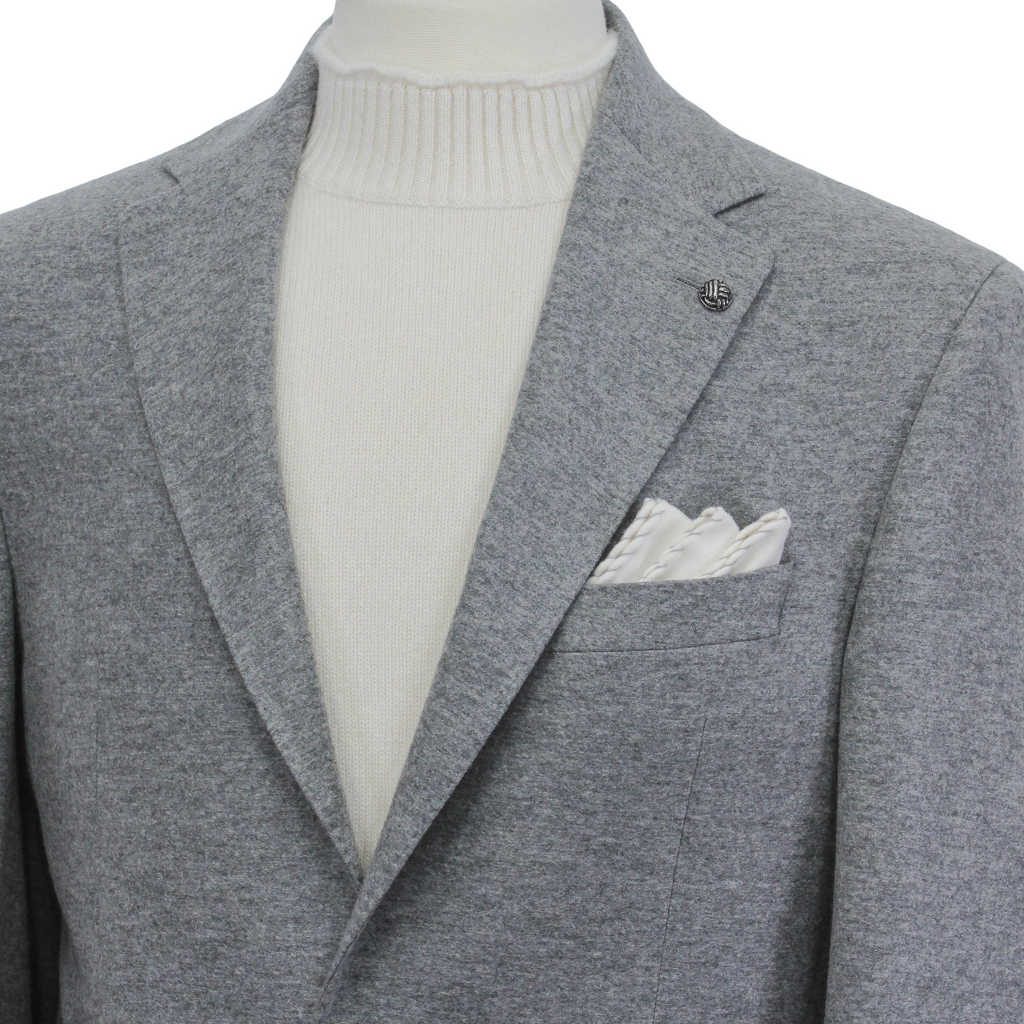 Gray Knitted Cashmere-Award Darwin Contemporary Knit Sport Jacket - Jack Victor