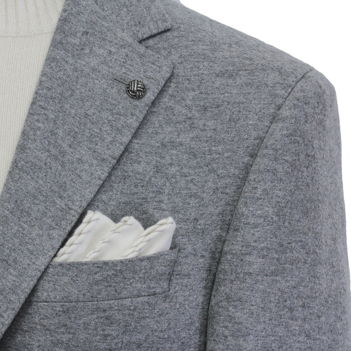 Gray Loro Piana Cashmere-Award Darwin Contemporary Knit Sport Jacket - Jack Victor