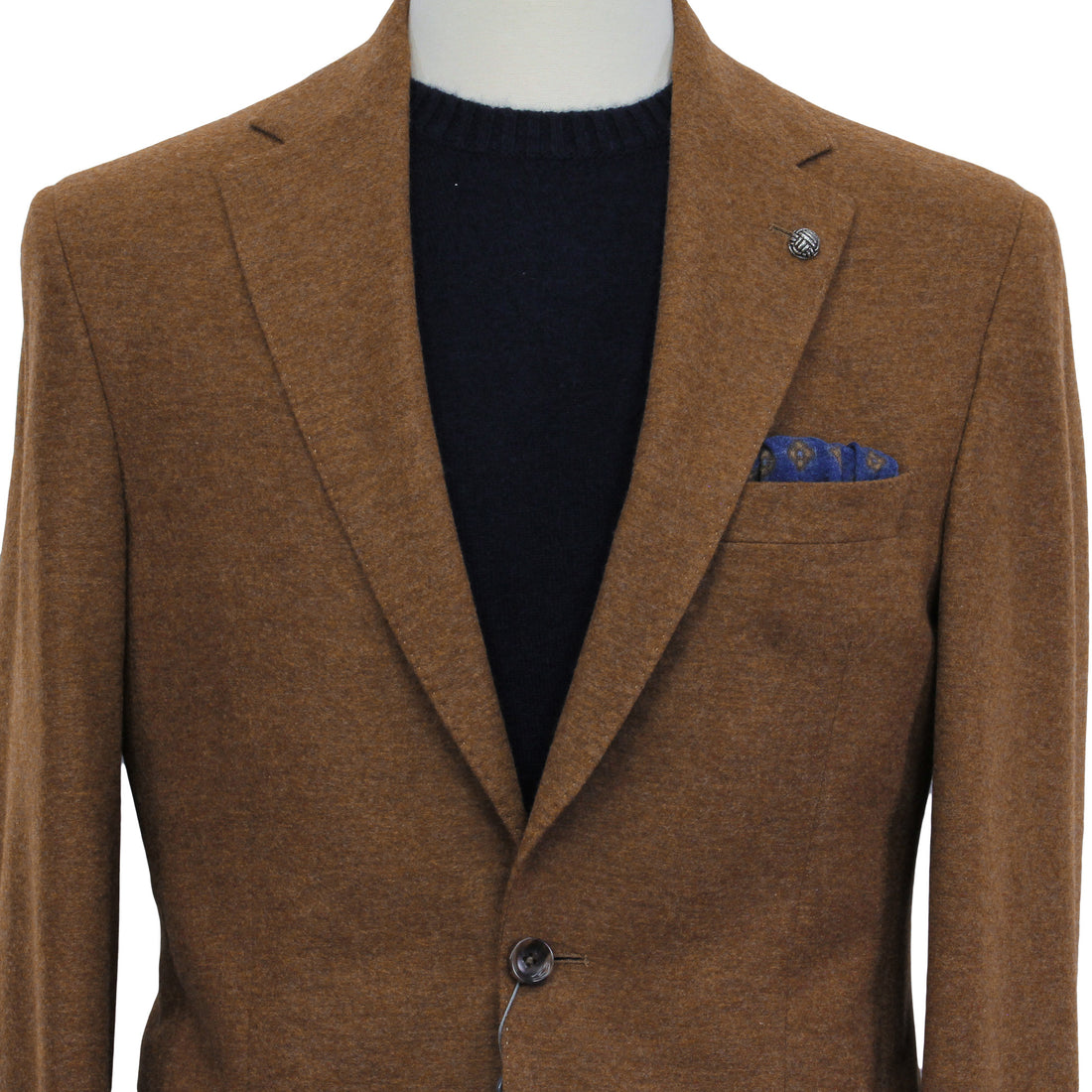 Caramel Pure Knitted Cashmere Darwin Contemporary Fit Sport Jacket - Jack Victor