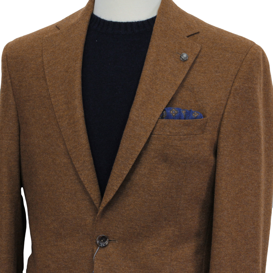 Caramel Pure Knitted Cashmere Darwin Contemporary Fit Sport Jacket - Jack Victor