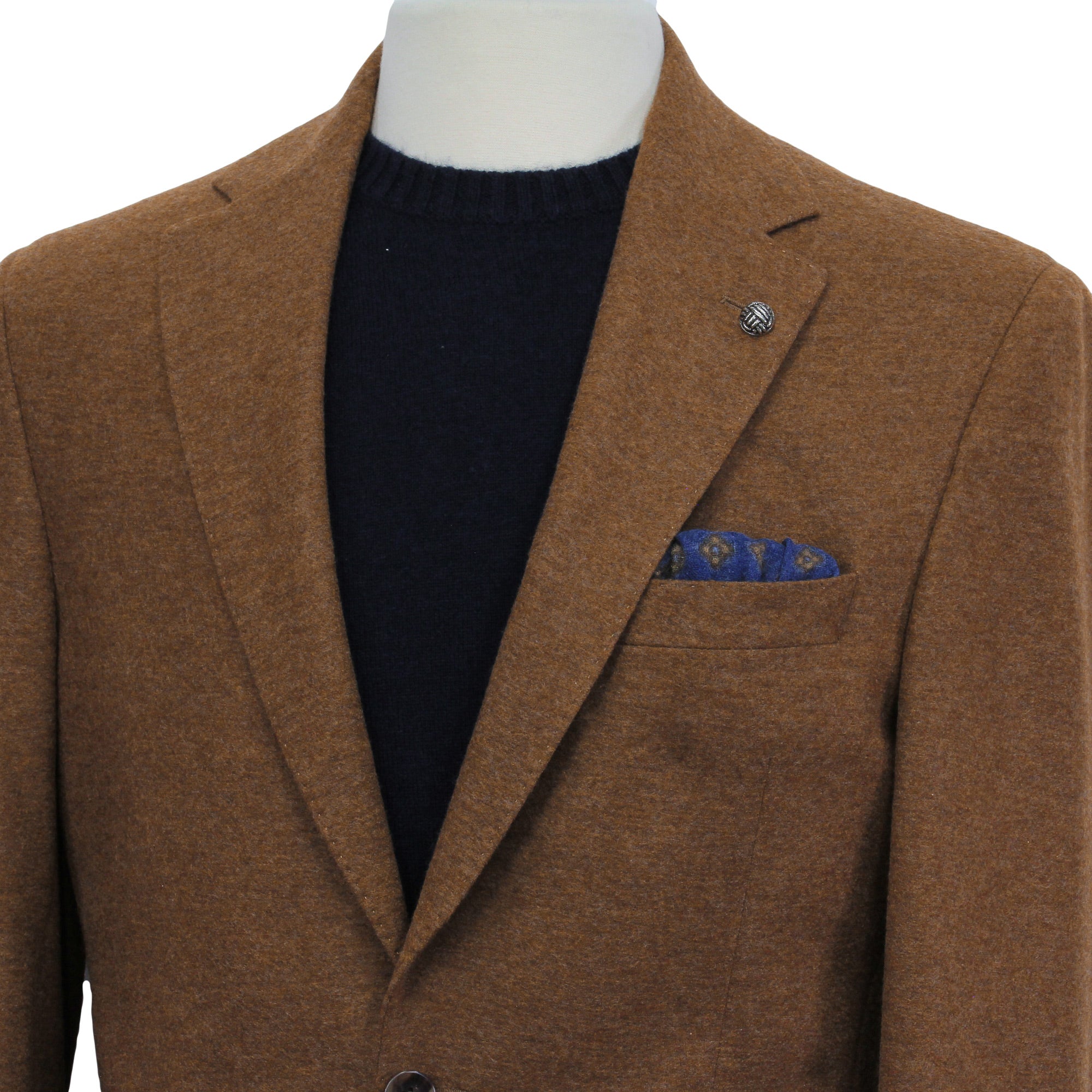 Caramel Pure Knitted Cashmere Darwin Contemporary Fit Sport Jacket - Jack Victor
