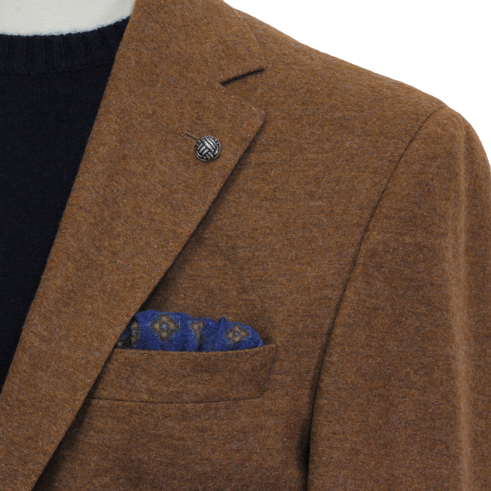 Caramel Pure Knitted Cashmere Darwin Contemporary Fit Sport Jacket - Jack Victor