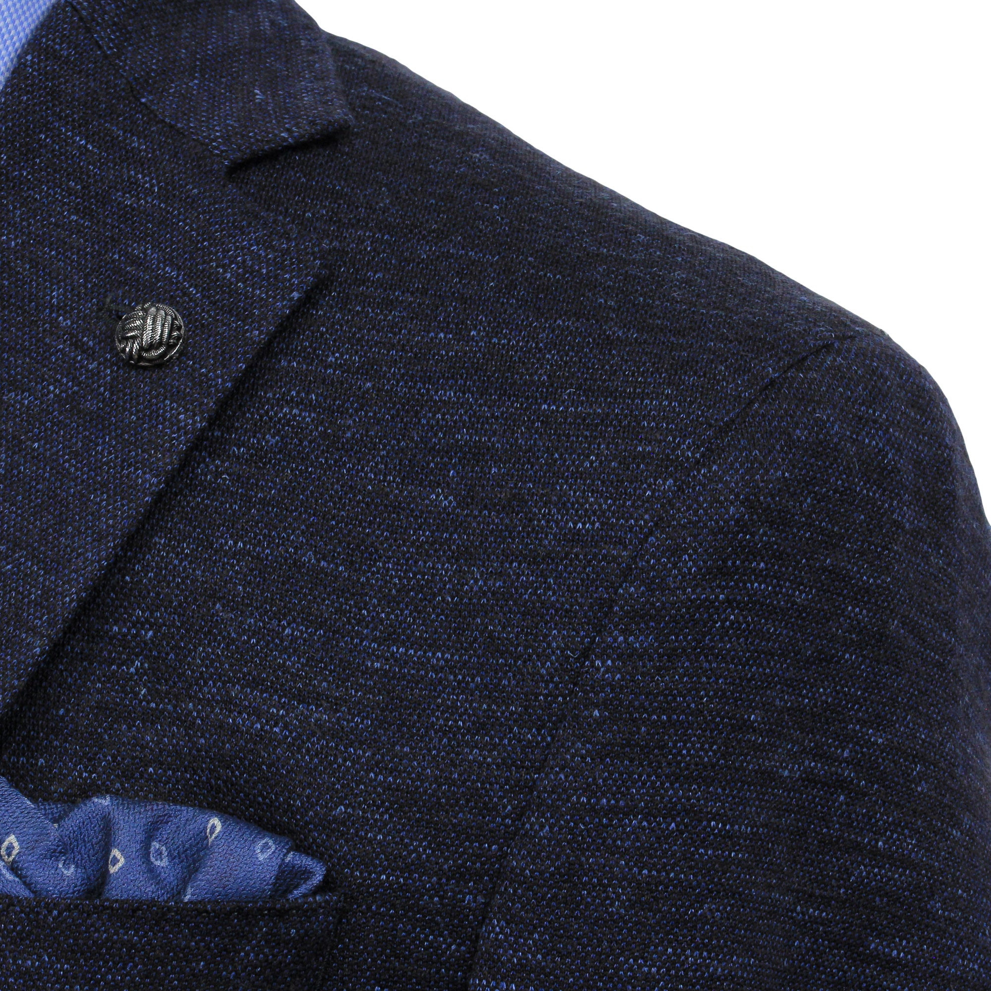 Blue Mélange Wool & Silk Hartford Contemporary Fit Sport Coat
