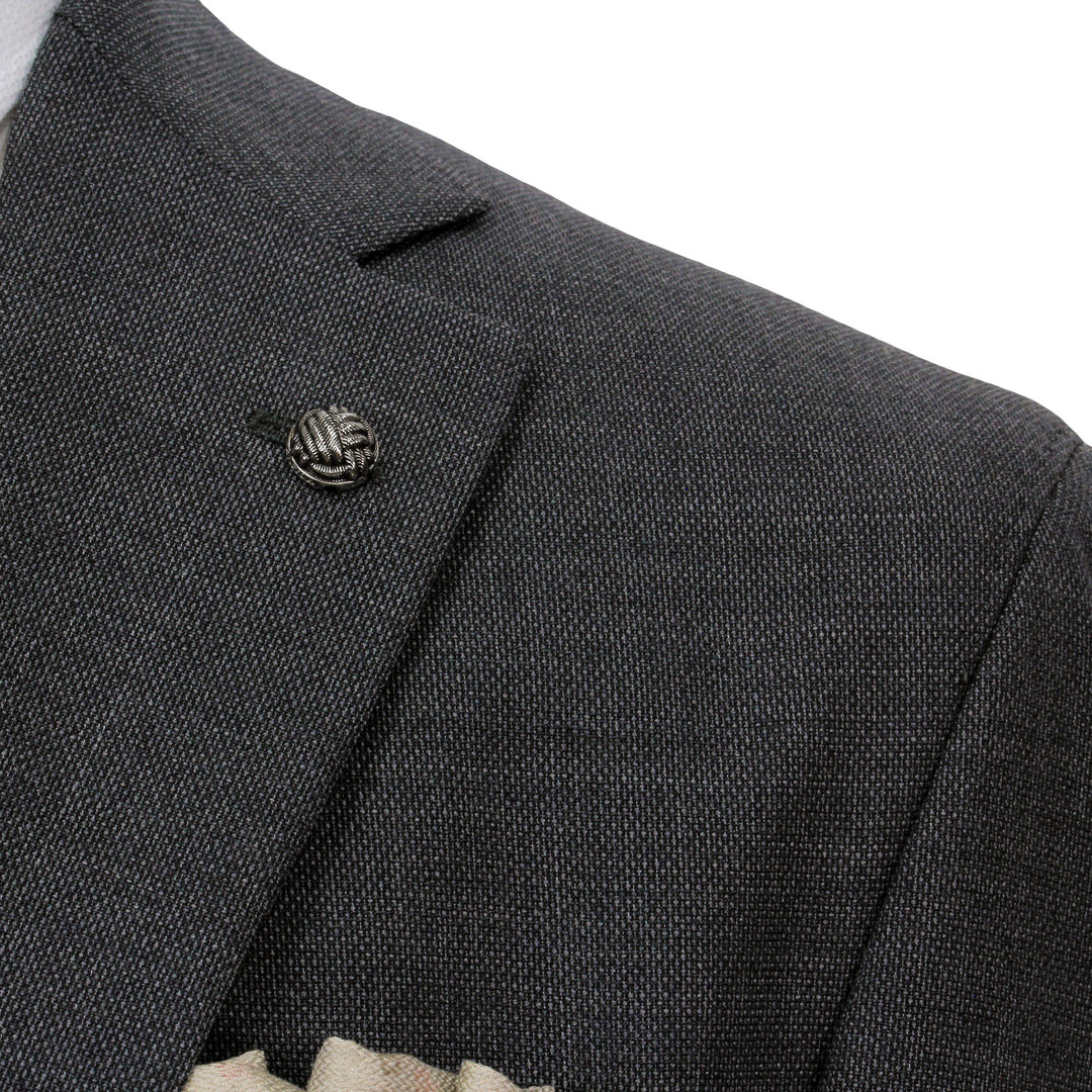 Charcoal Semi-Solid Wool Stretch Dean Contemporary Fit Suit - Jack Victor