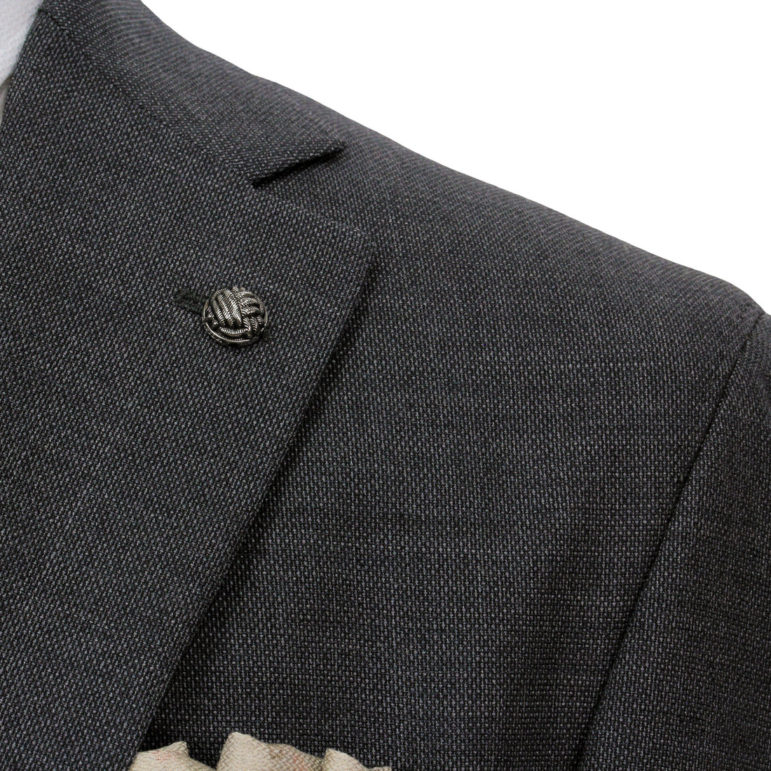 Charcoal Semi-Solid Wool Stretch Dean Contemporary Fit Suit - Jack Victor