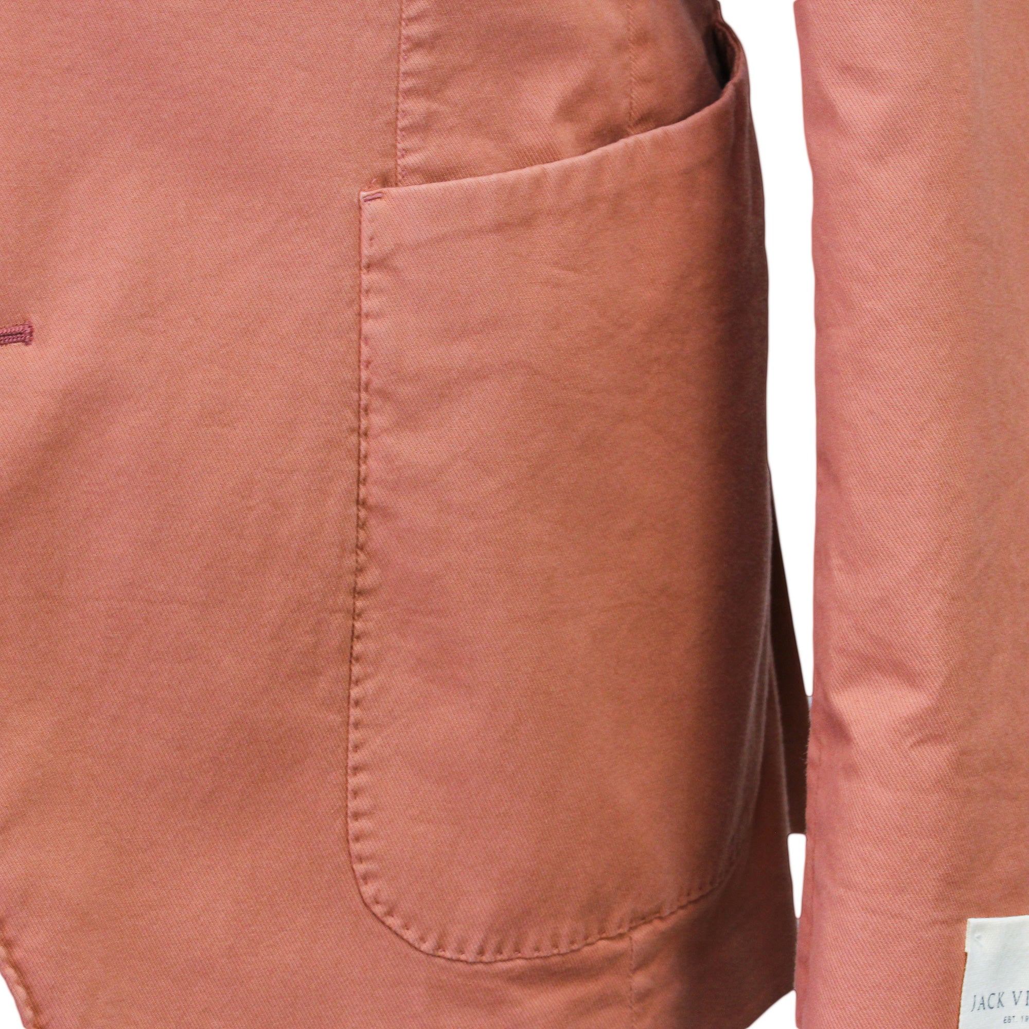 Coral Orange Eames Modern Fit Unconstructed Cotton Stretch Jacket - Jack Victor - Boutique Jacques International